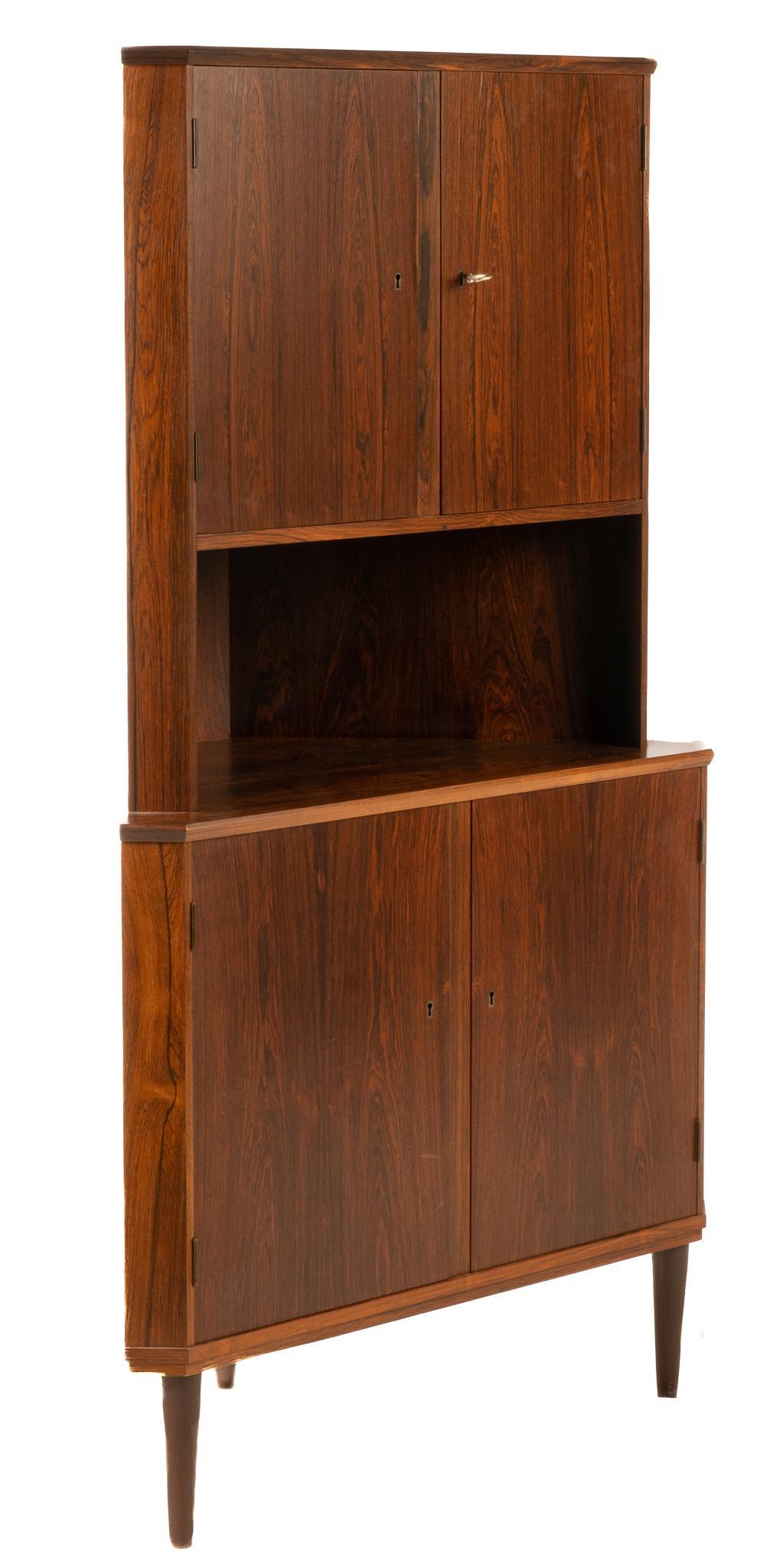 Danish Mid-Century Modern Corner Cabinet (1 of 10)