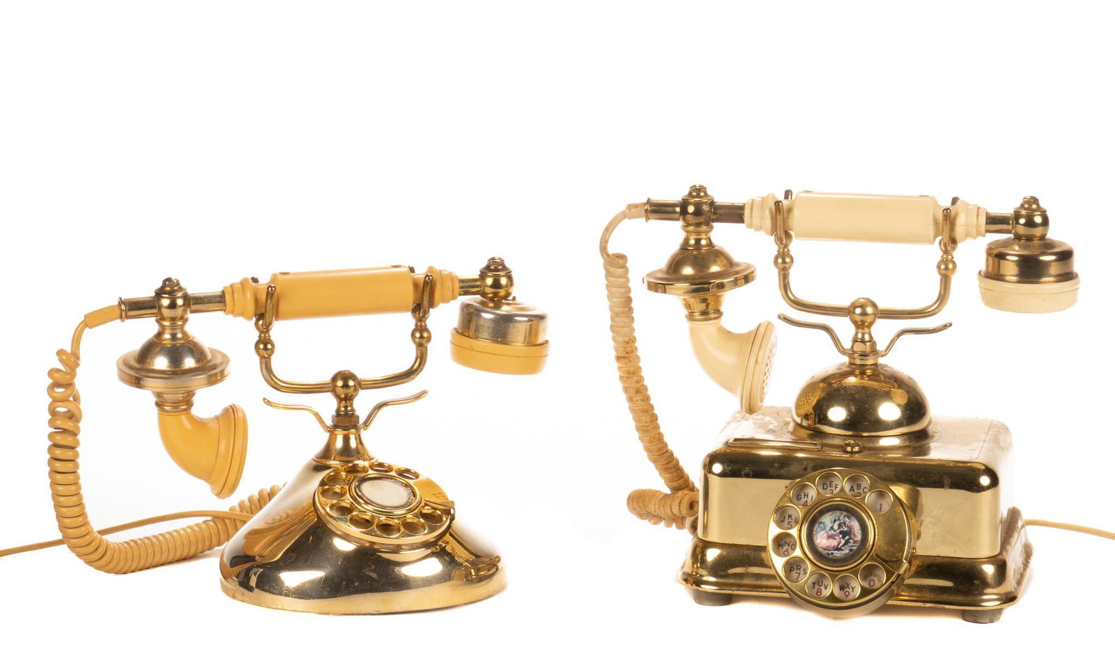 (2) Vintage Rotary Desk Telephones (1 of 6)