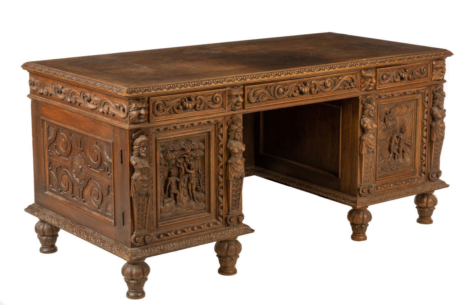 Renaissance Revival Style Desk (1 of 5)