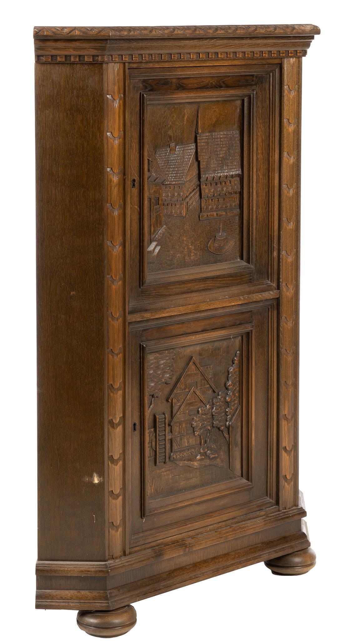 Carved Corner Cabinet (1 of 5)