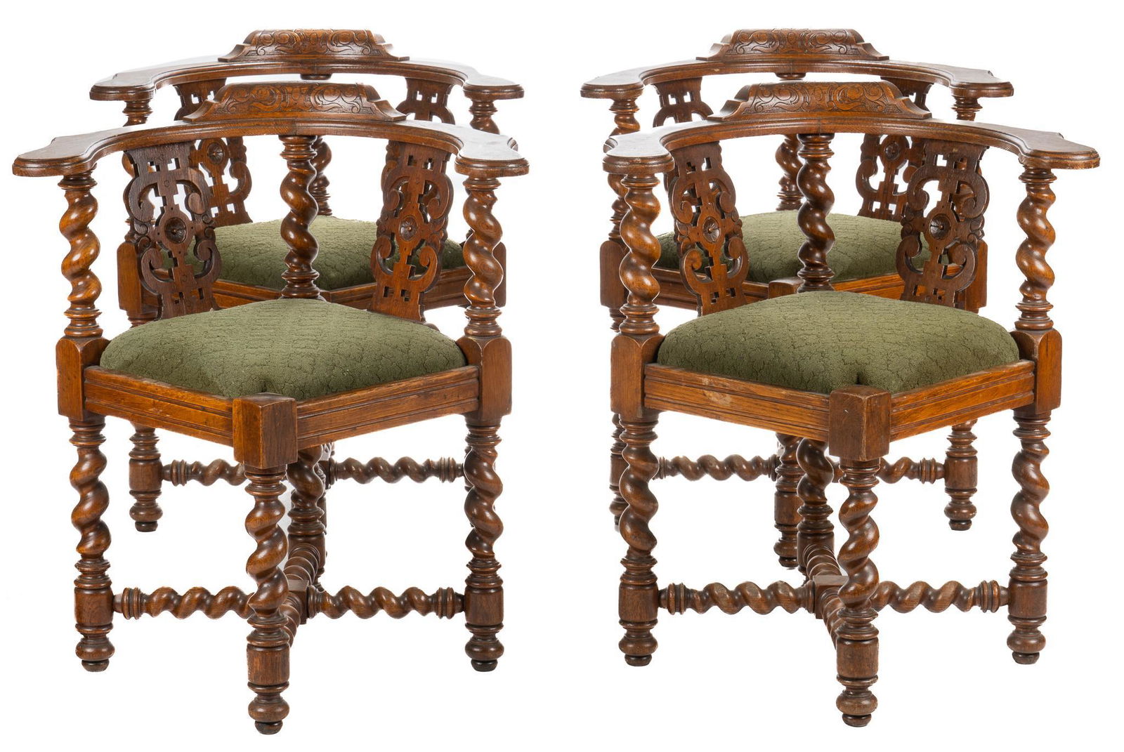 Set of (4) Corner Chairs (1 of 5)