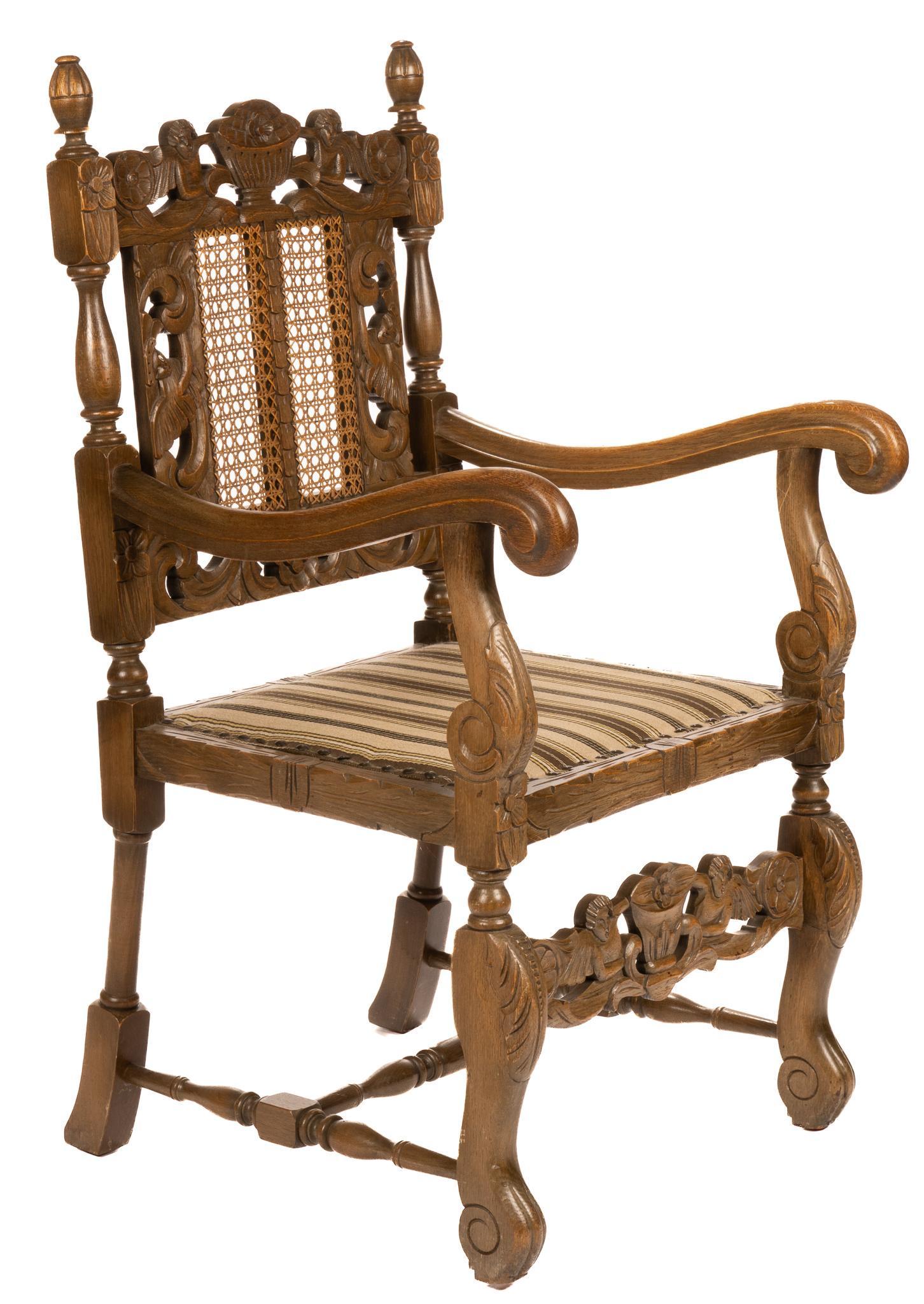 Renaissance Revival Cane Back Chair (1 of 4)