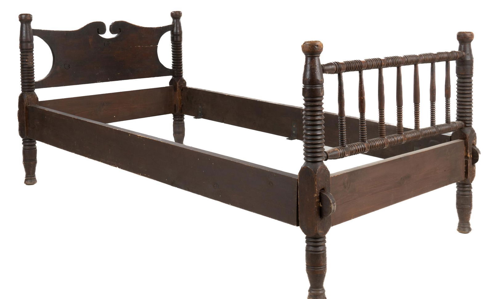 Federal Style Canon Ball Twin Bed Frame (1 of 4)