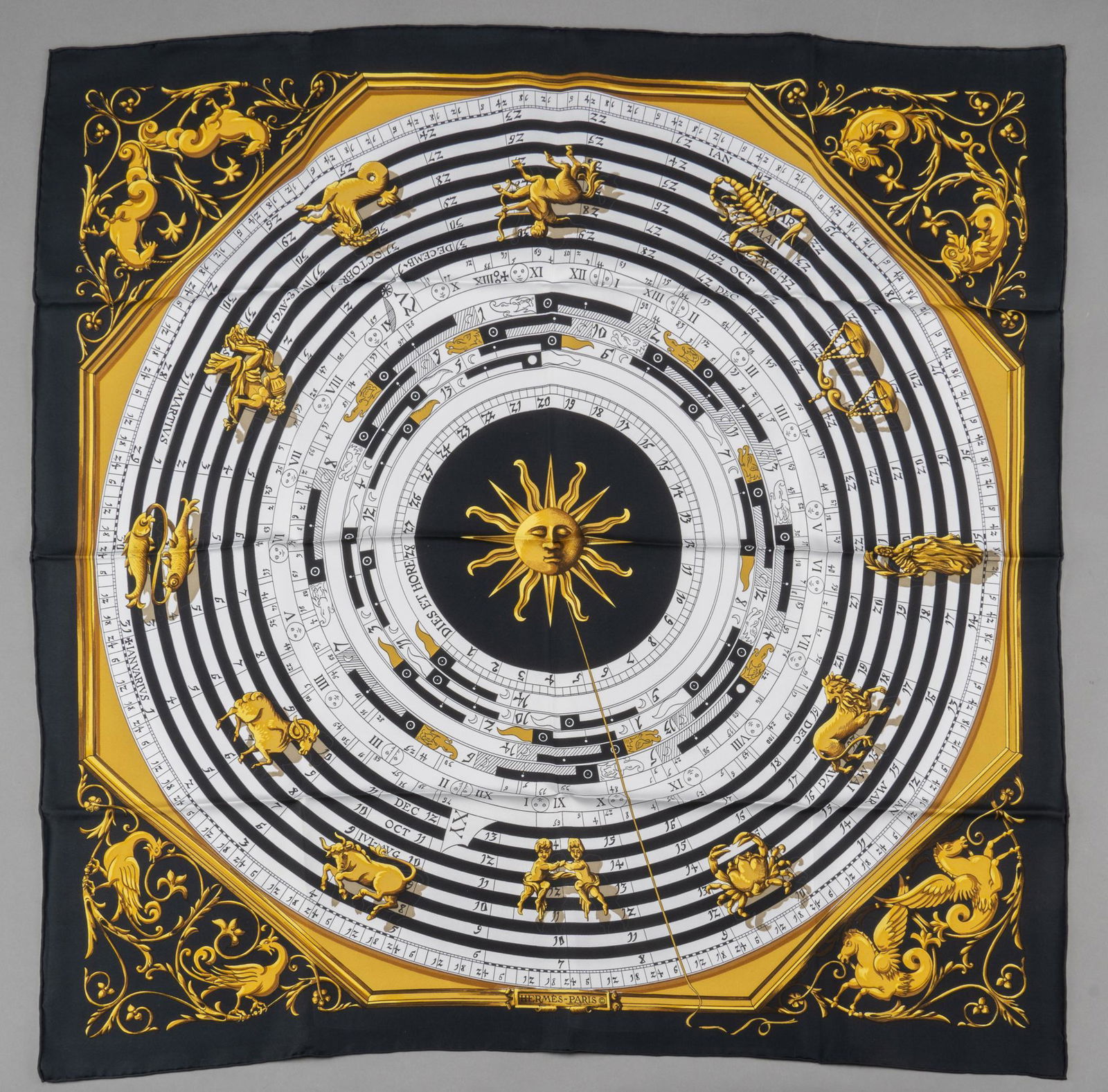 Hermes Paris Astrologie Dies Et Hore Silk Scarf (1 of 4)