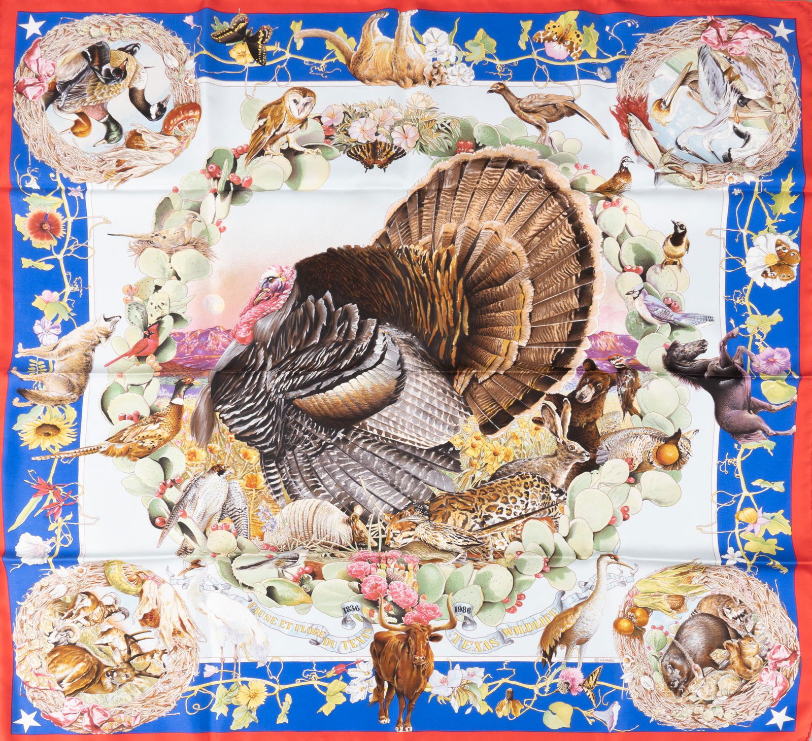 Hermes Paris Faune et Flore Du Texas Silk Scarf (1 of 7)