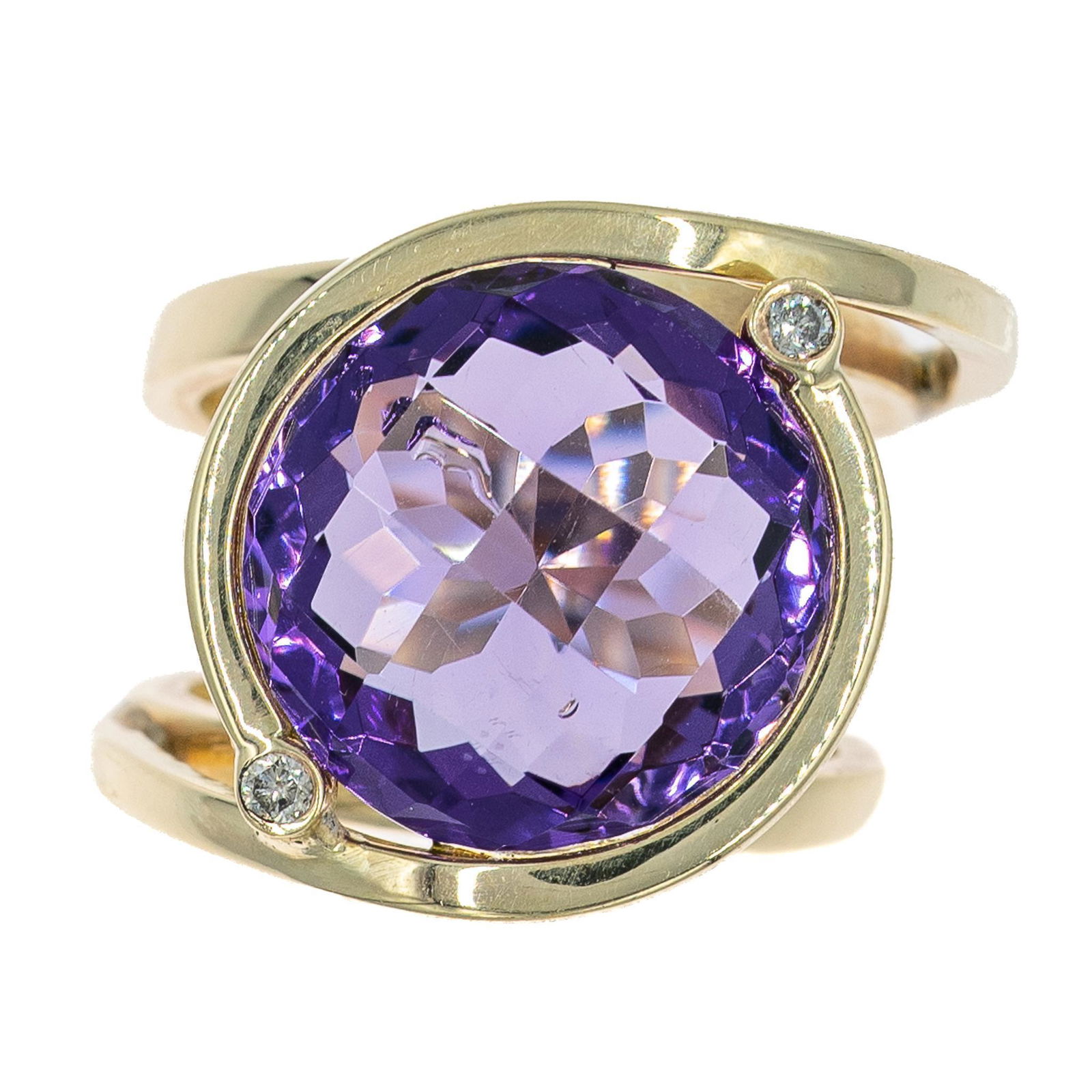 Modernist Amethyst 14k Gold Ring (1 of 3)