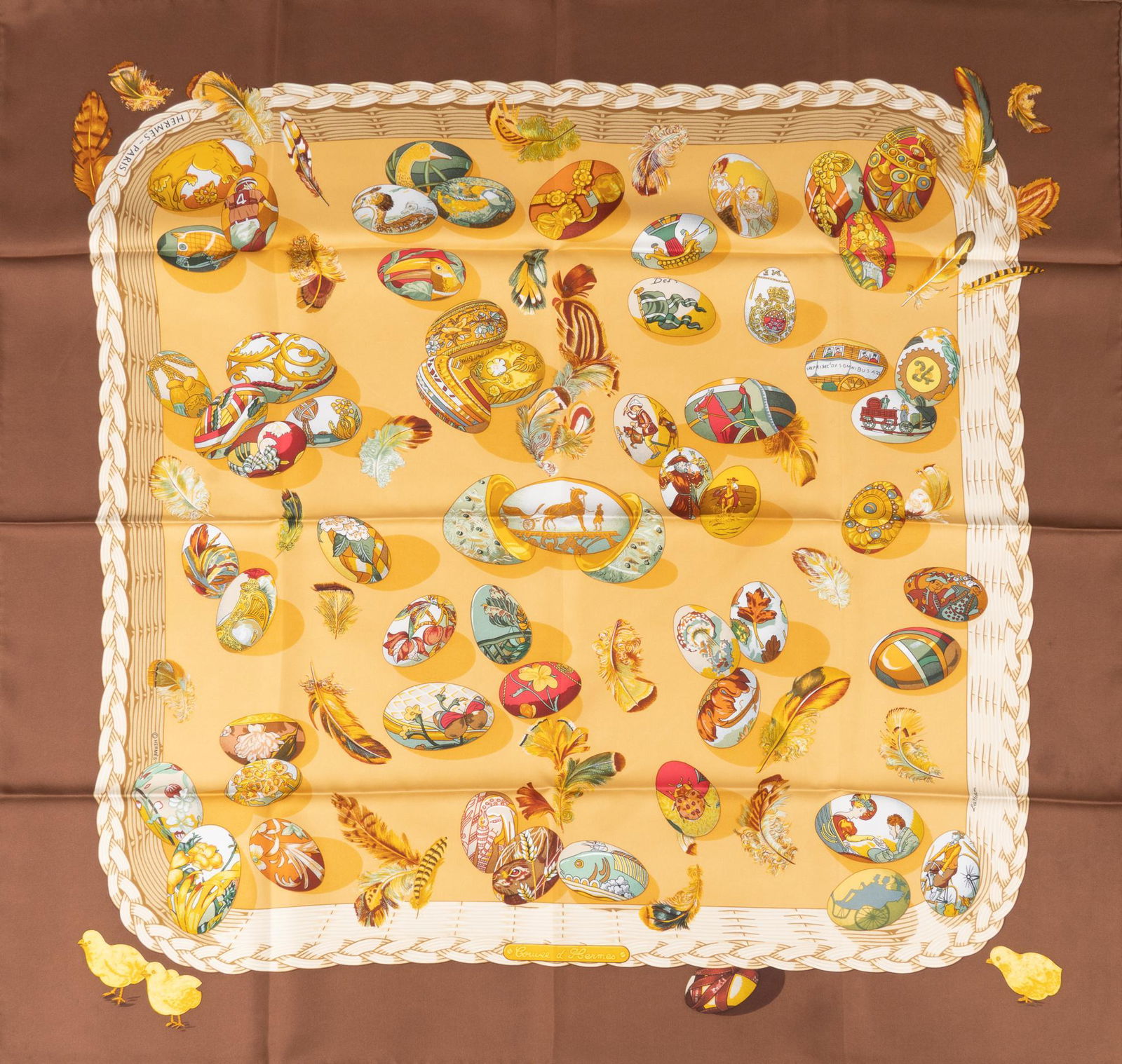 Hermes Paris Couvee d'Hermes Silk Scarf (1 of 8)