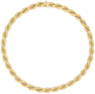 Italian 18k Yellow Gold Rope Chain Necklace