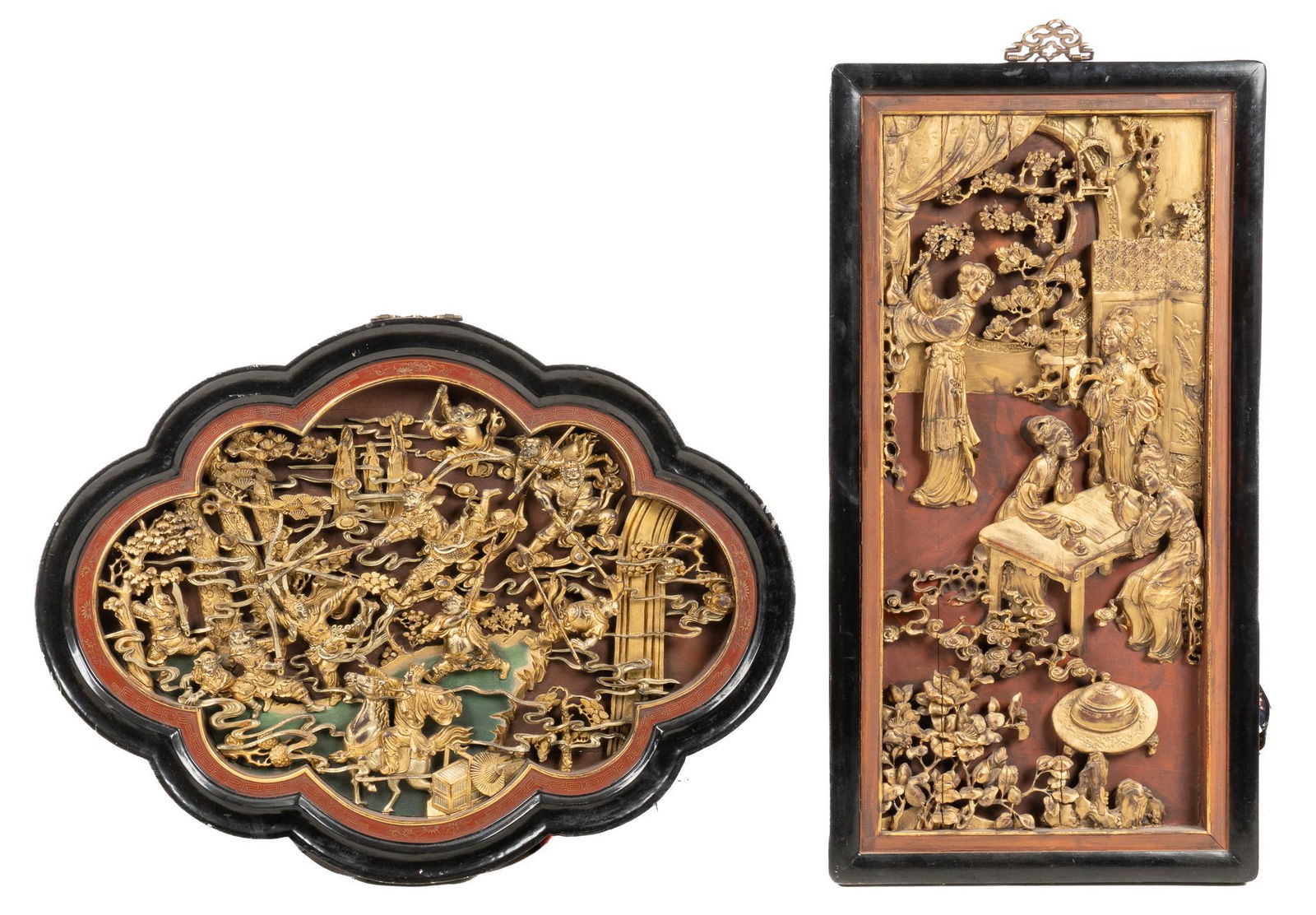 Pair of Chinese Architectural Panels (1 of 3)