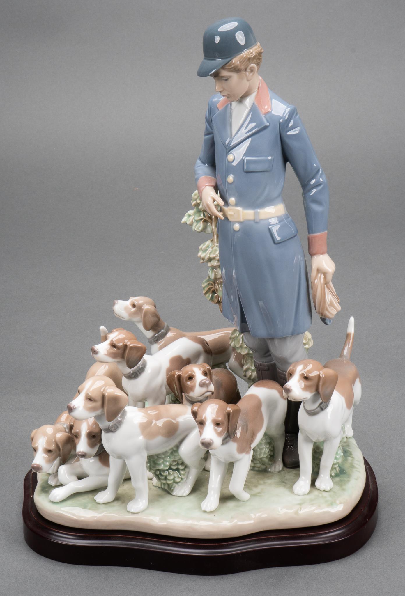 Lladro "Hunting Dogs" Porcelain Sculpture (1 of 7)