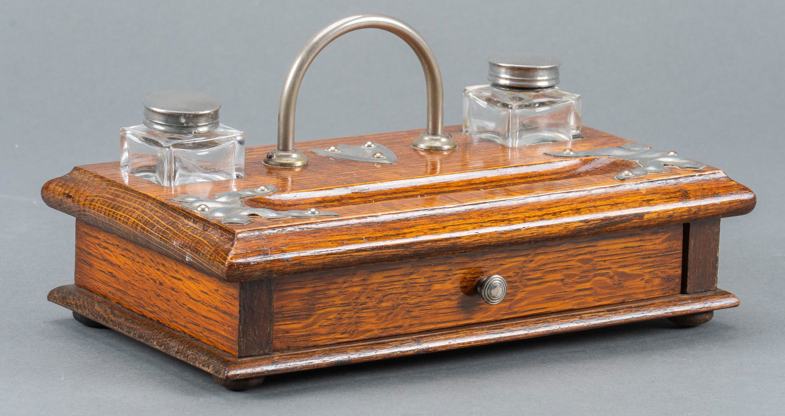 Double Glass Inkwell Desk Set (1 of 5)