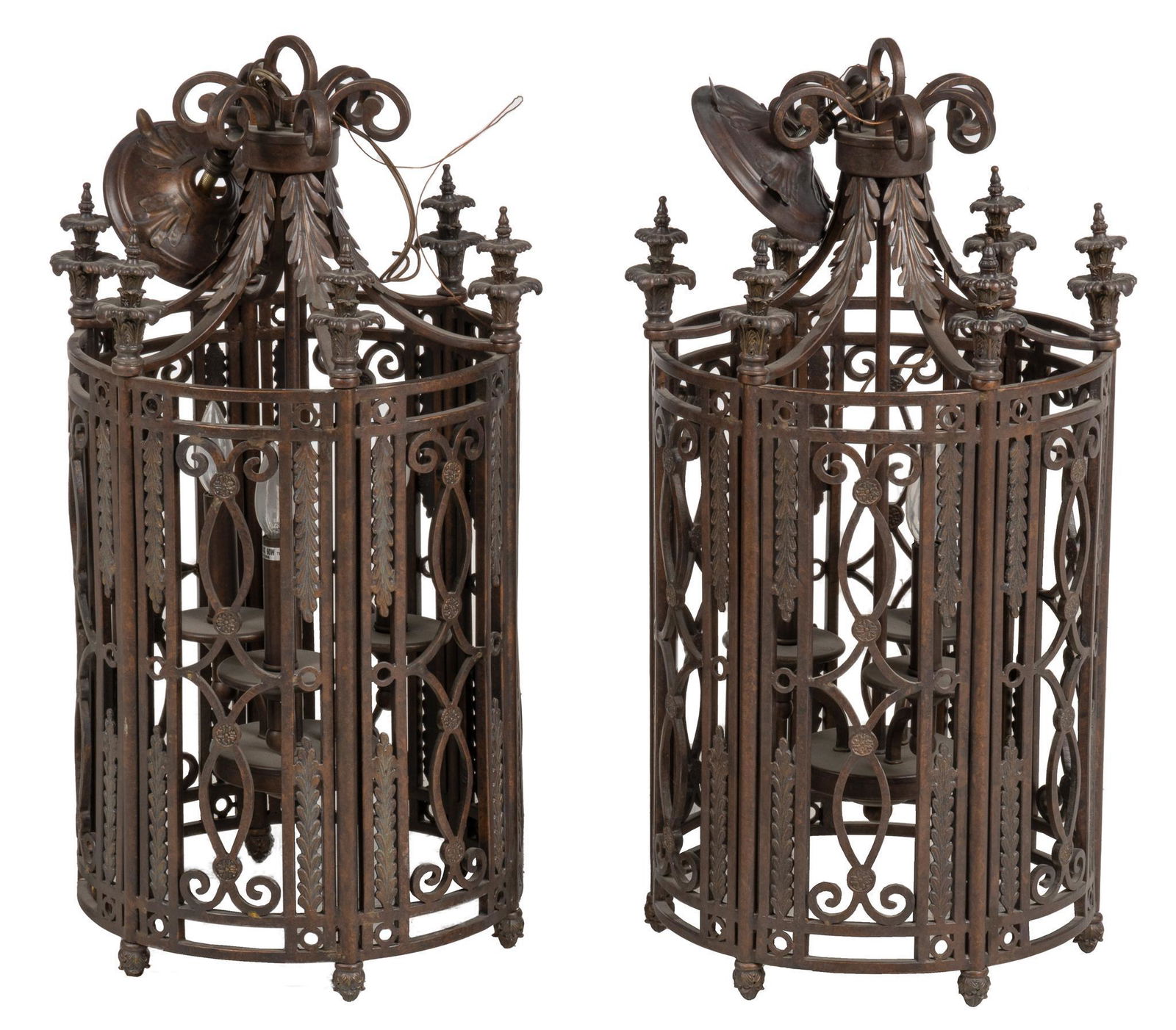 Pair of Iron Ceiling Light Fixtures (1 of 2)