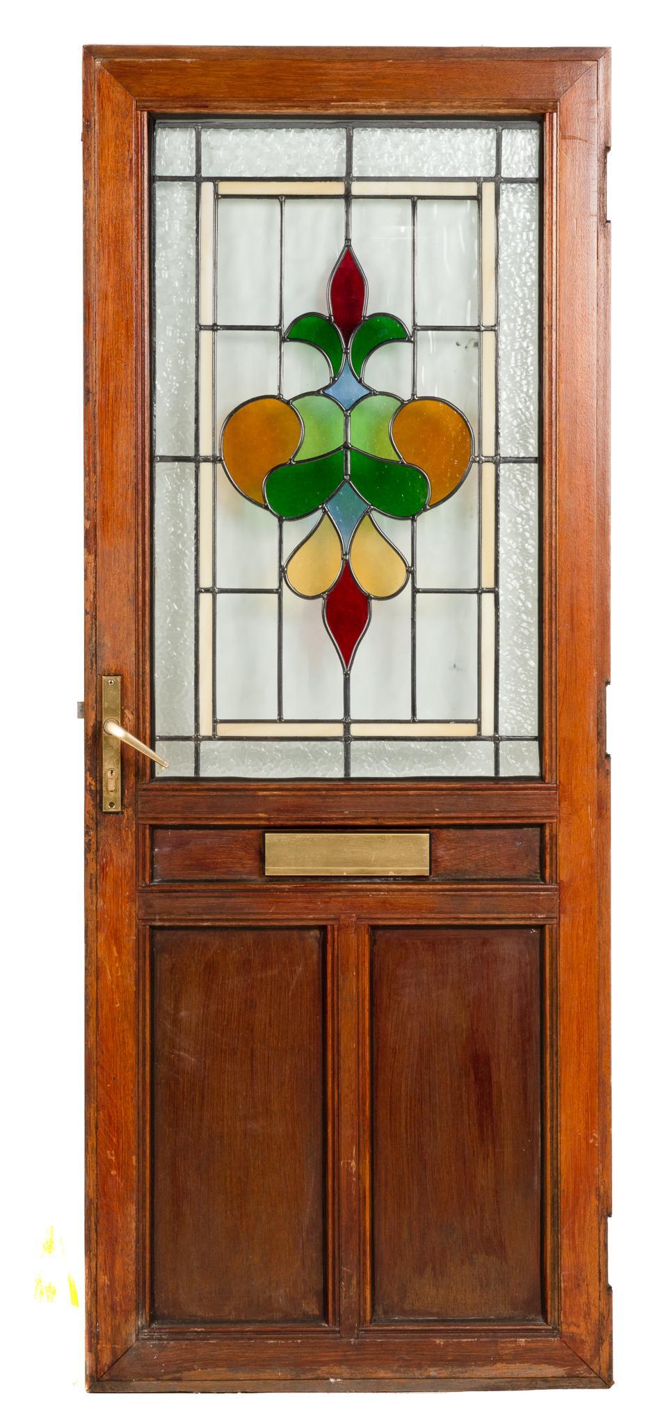 Architectural Door with Stained Glass Accents (1 of 3)