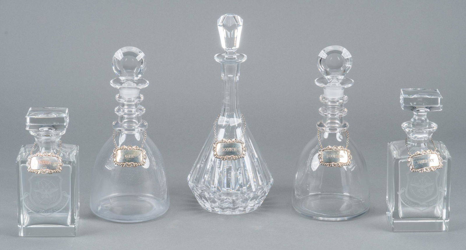 Collection of (5) Crystal Decanters (1 of 7)