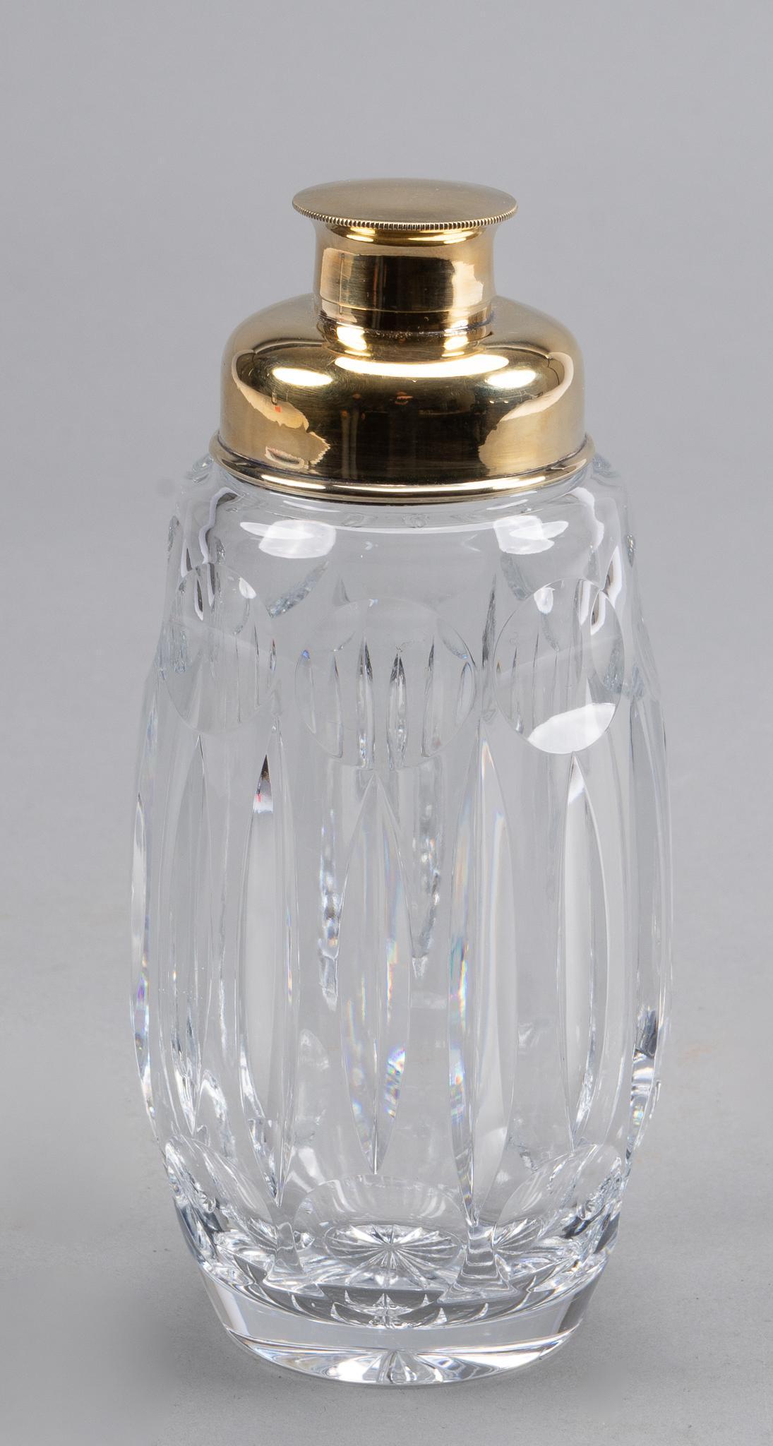 Antique Crystal Sterling Silver Cocktail Shaker (1 of 3)