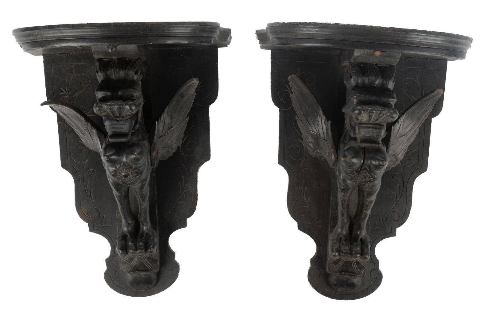 Pair of Napoleon III Style Wall Mounted Consoles (1 of 3)