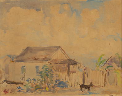 Wayman Adams, New Orleans: Wayman Adams (New York/Texas, 1883-1959), New Orleans scene, watercolor sight: 16 x 20 in., frame: 22 x 26 in. Provenance: an Olmos Park, Texas collection Condition: some foxing We happily provide