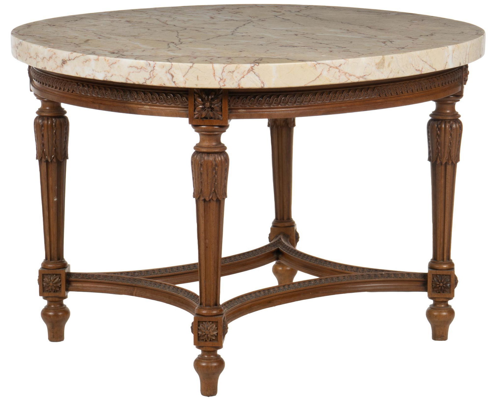 French Empire Style Marble Top Coffee Table (1 of 4)