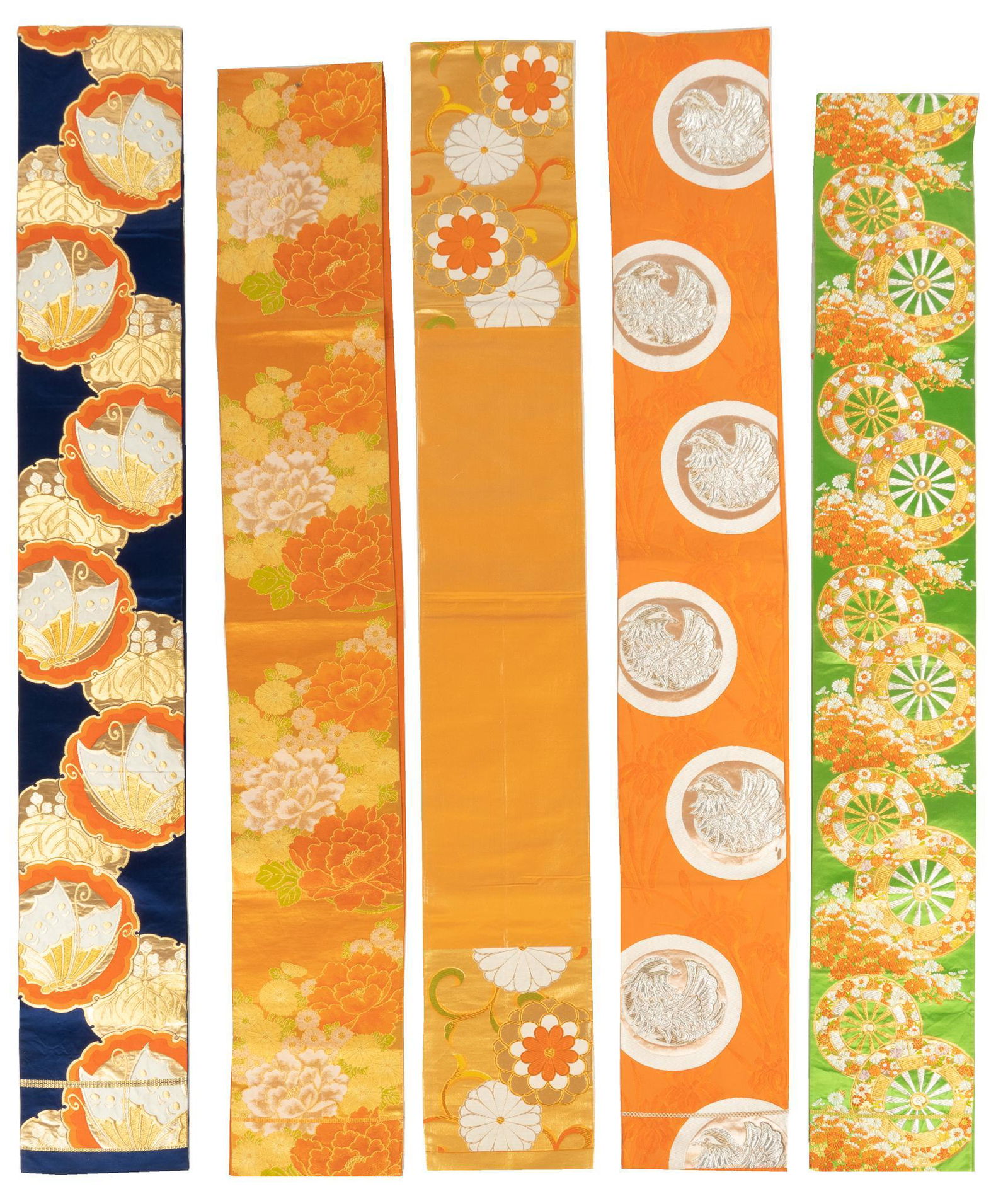 Collection of (5) Kimono Obi Belts (1 of 7)