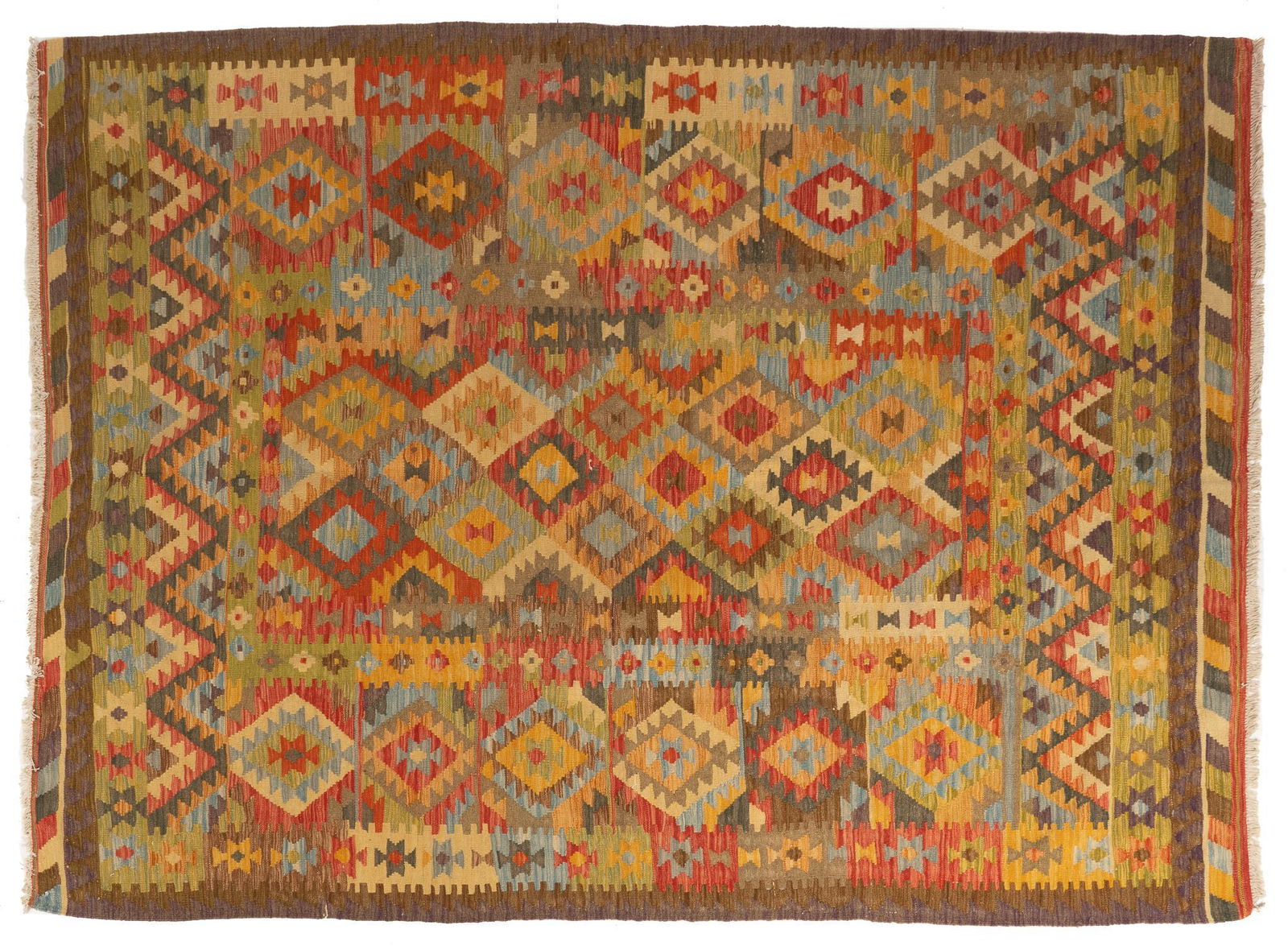 Hand-Made Kilim Rug, 9'4" x 6'9.5" (1 of 3)