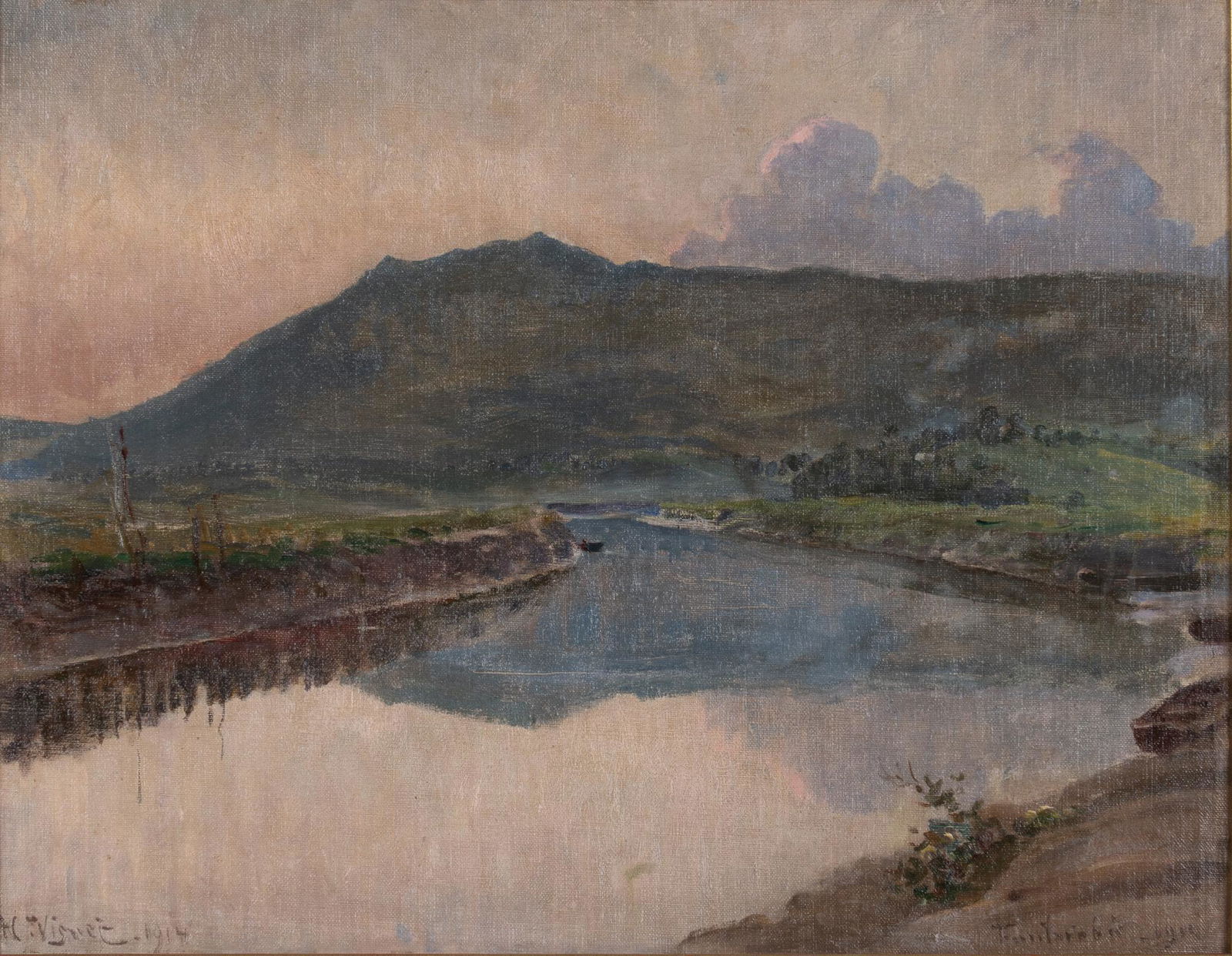 Henri Vignet, Harbor Scene, 1914 (1 of 5)