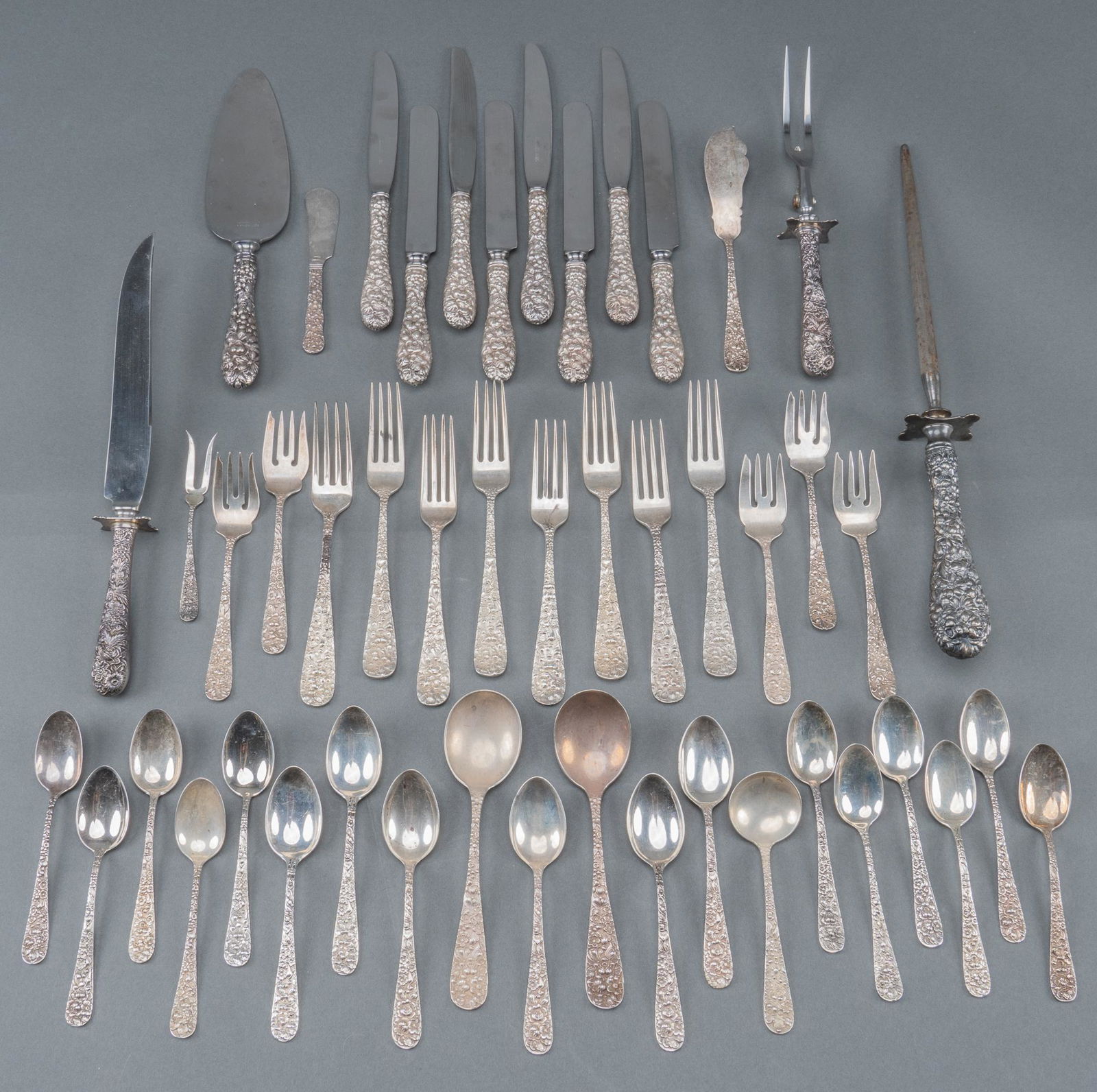 "Maryland Rose" Stieff Sterling Silver Flatware Set (1 of 9)