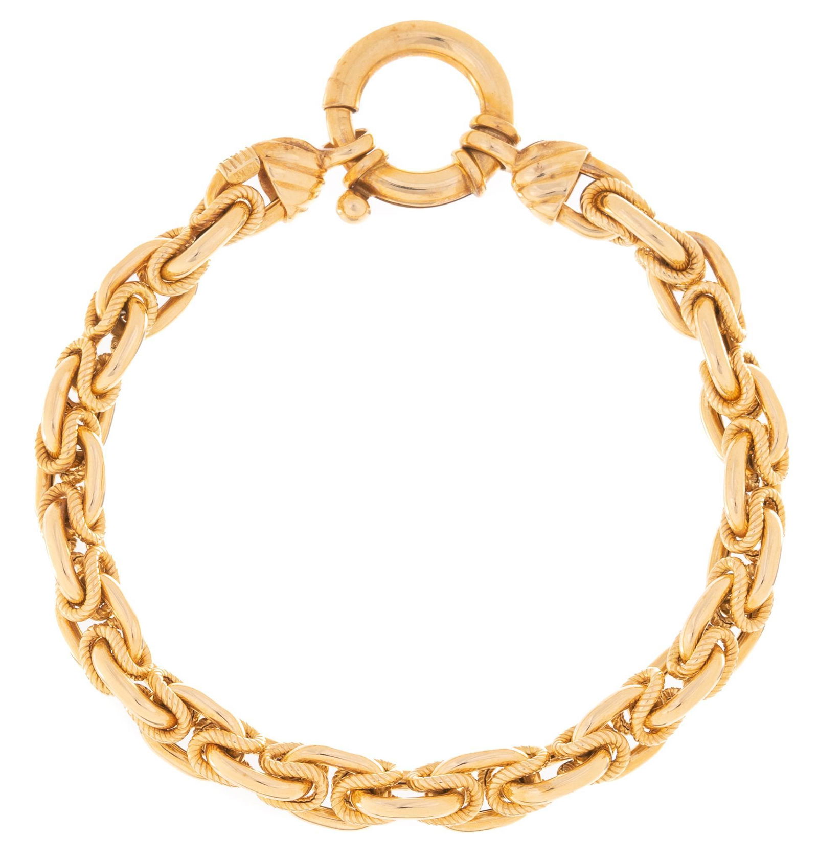 Italian 14k Gold Etruscan Link Bracelet (1 of 3)