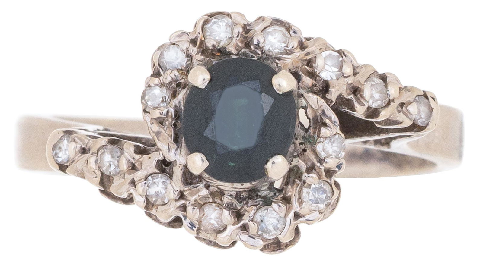 Antique Sapphire Diamond 8k Gold Ring (1 of 3)