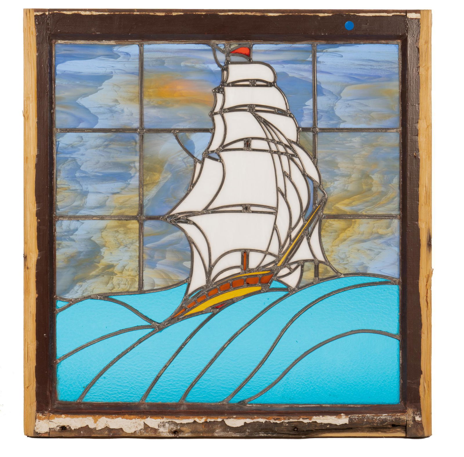 Stained Glass Panel, Ship Motif (1 of 4)
