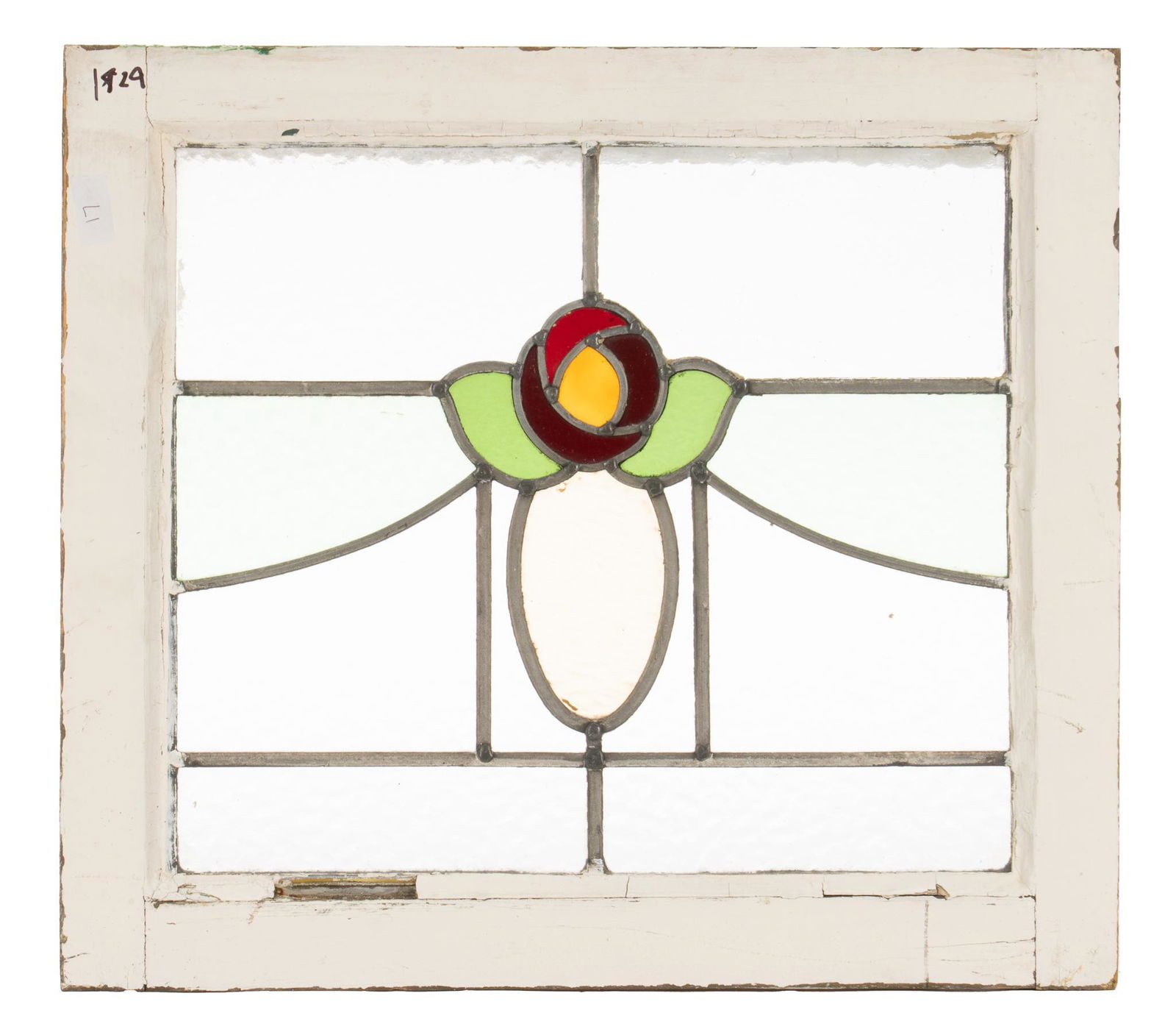 Stained Glass Panel, Poppy Motif (1 of 3)