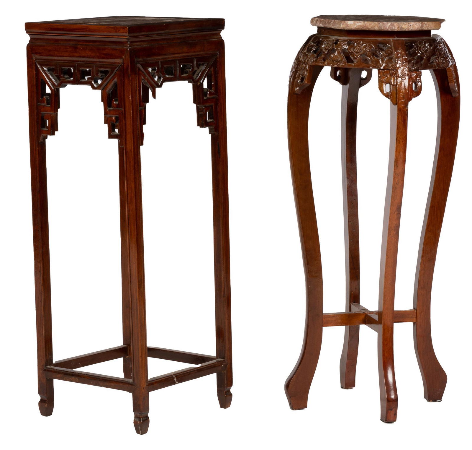 (2) Chinese Red Lacquer Stands (1 of 4)