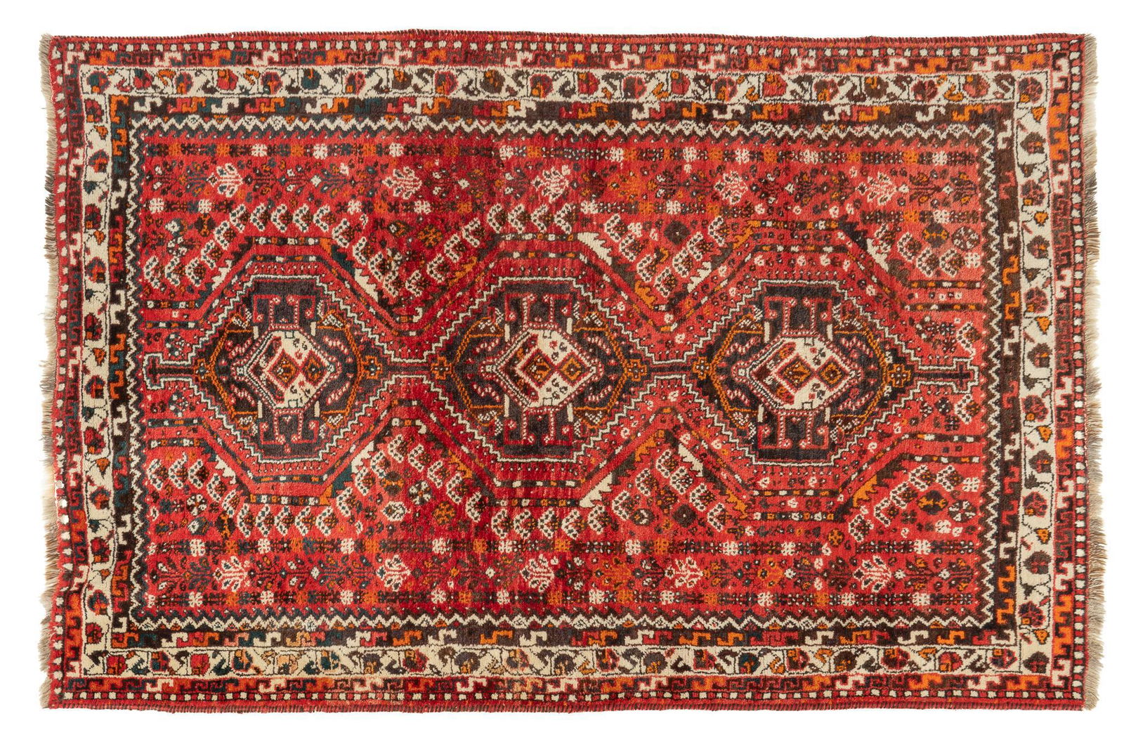 Hand-Made Shiraz Style Estate Rug, 8'2" x 5'4" (1 of 3)