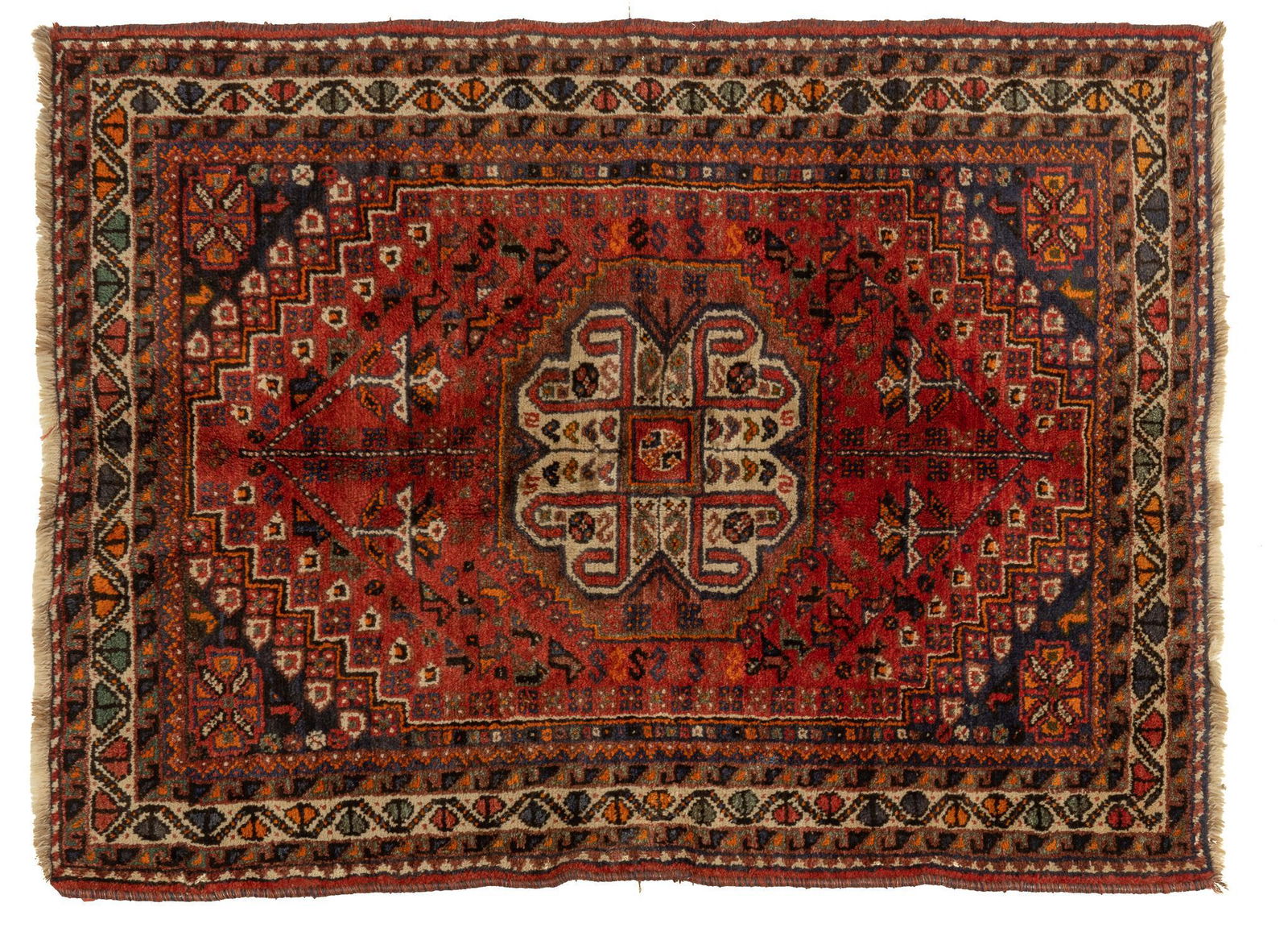 Hand-Made Shiraz Style Rug, 5'6" x 4'2" (1 of 3)