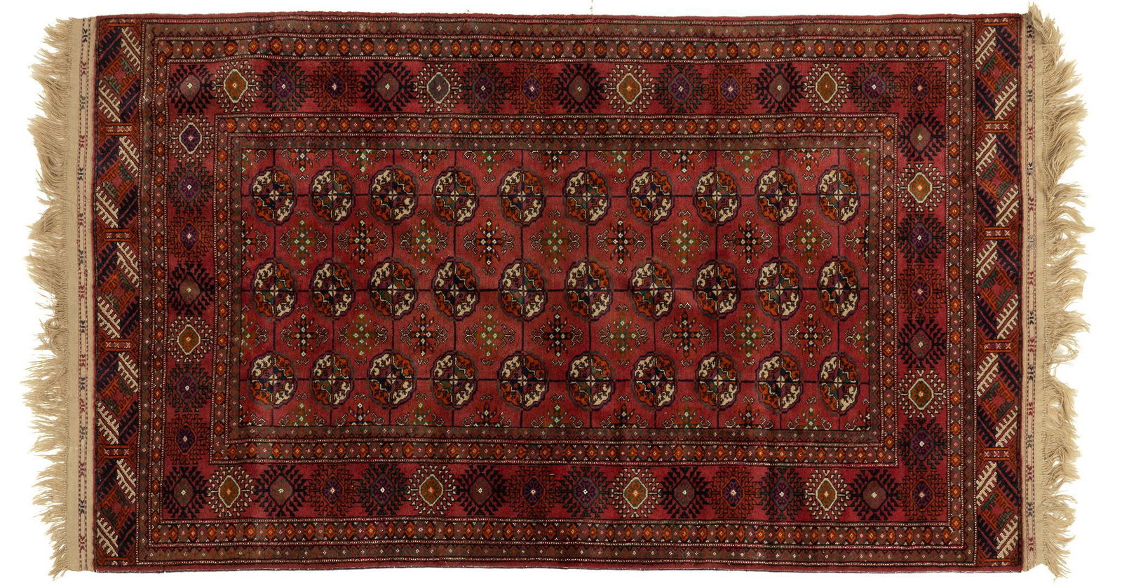 Hand-Made Bokhara Style Estate Rug, 7'3" x 4'1" (1 of 3)