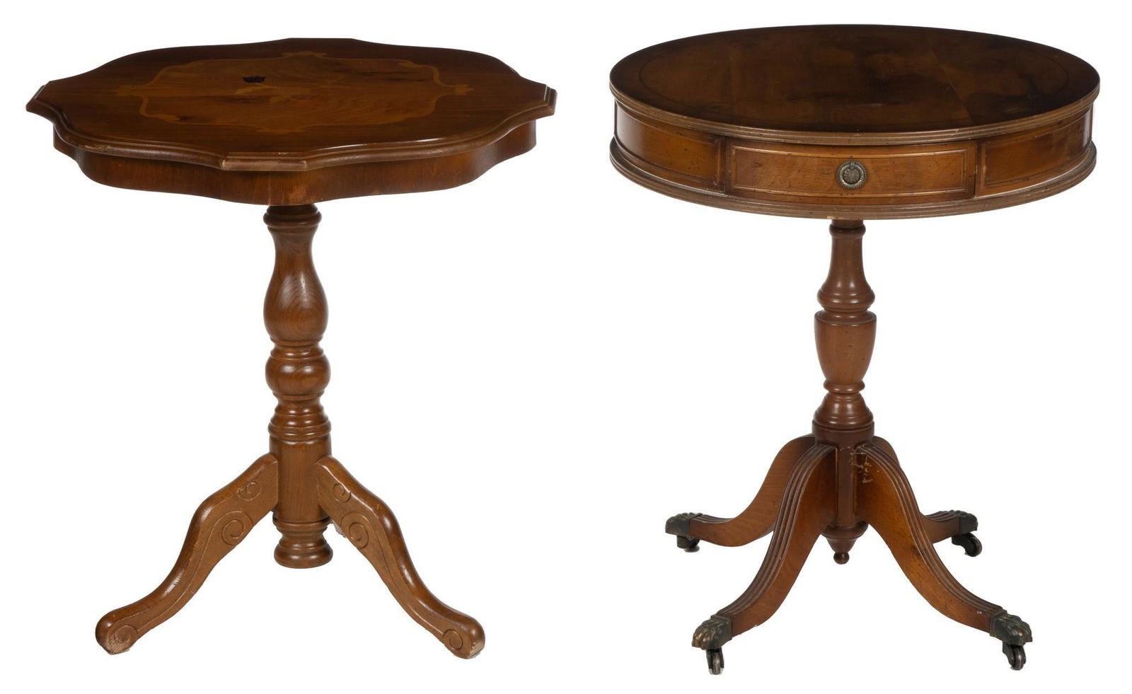 (2) Pedestal Side Tables (1 of 5)