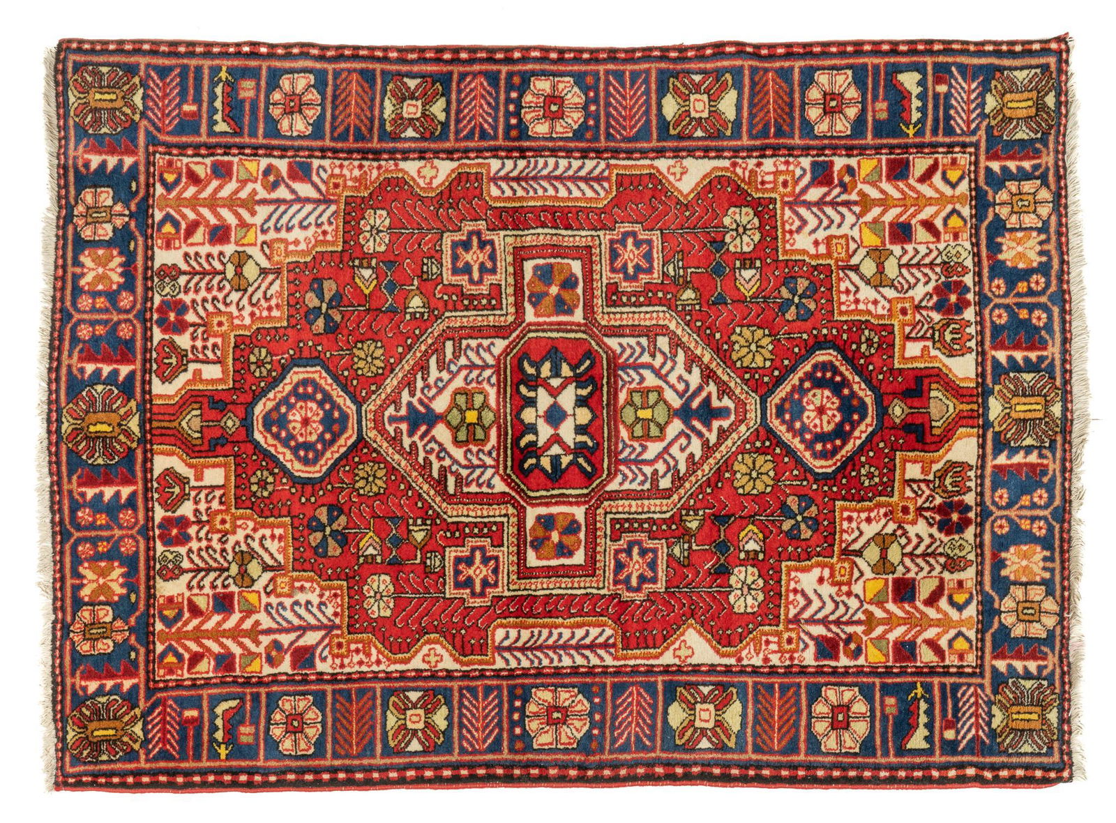 Hand-Made Heriz Style Estate Rug, 6'1" x 4'6" (1 of 3)