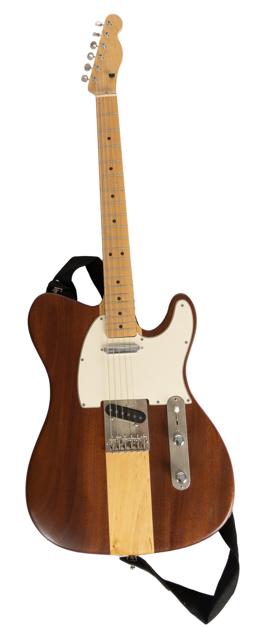 Electric Guitar with Auxiliary Jacks and Cords (1 of 7)