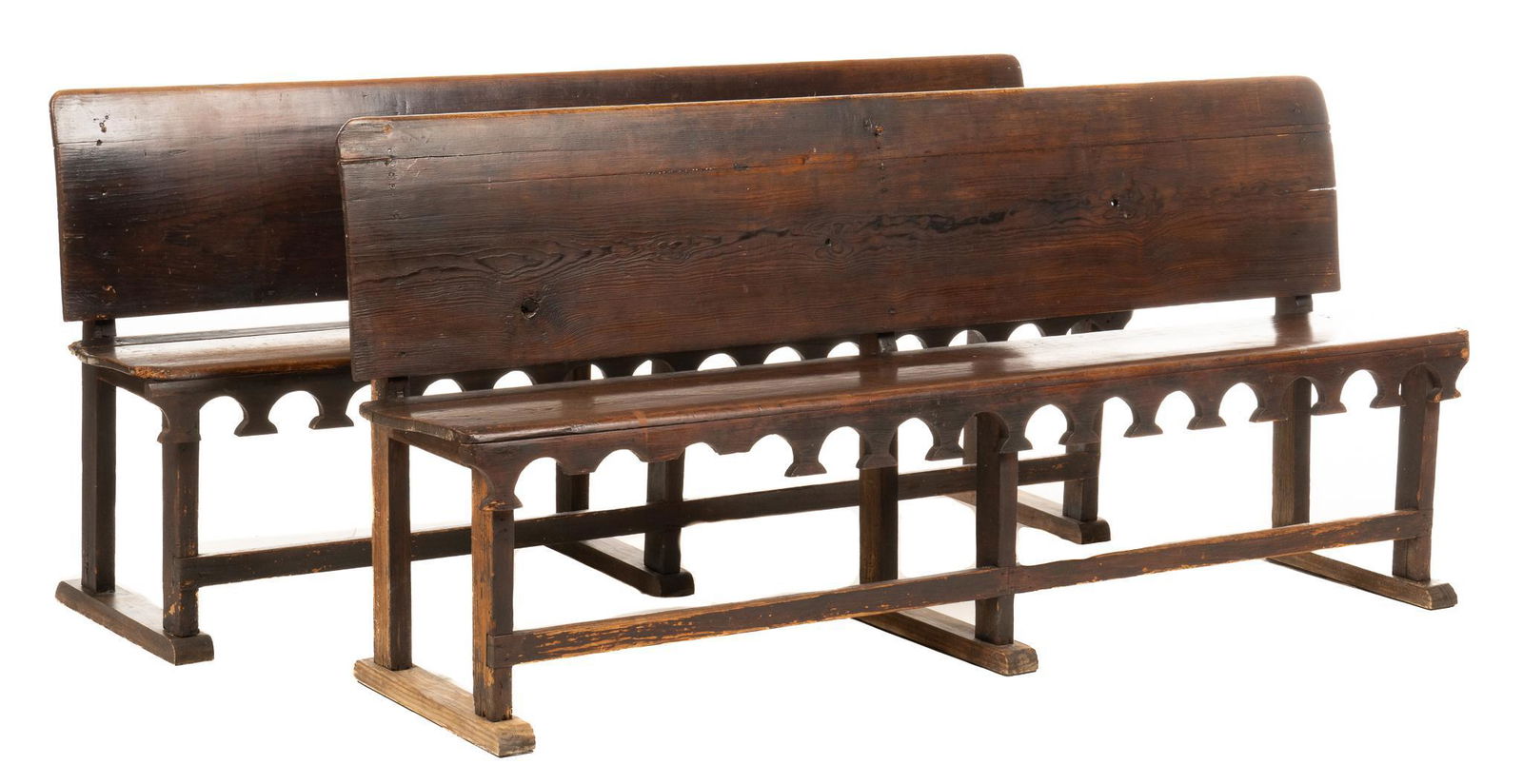 Pair of Antique Convent Benches (1 of 4)