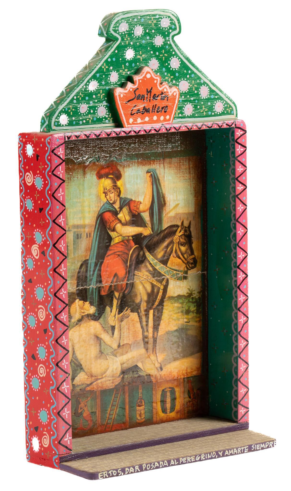 Contemporary Folk Art Retablo, San Martin Caballero (1 of 7)