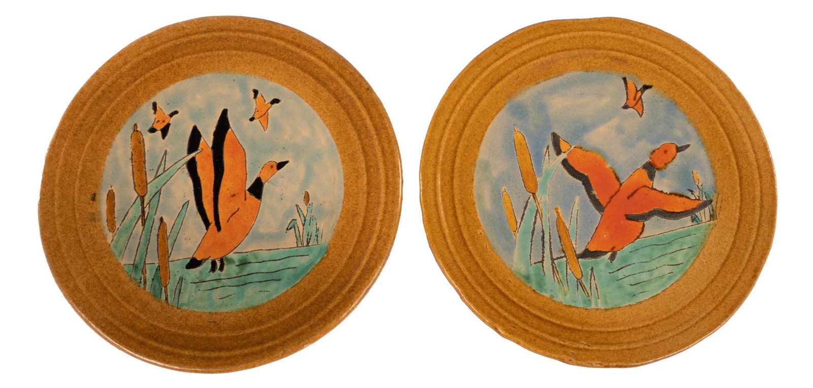 San Jose Mission Pottery, Geese in Flight Plates (1 of 4)