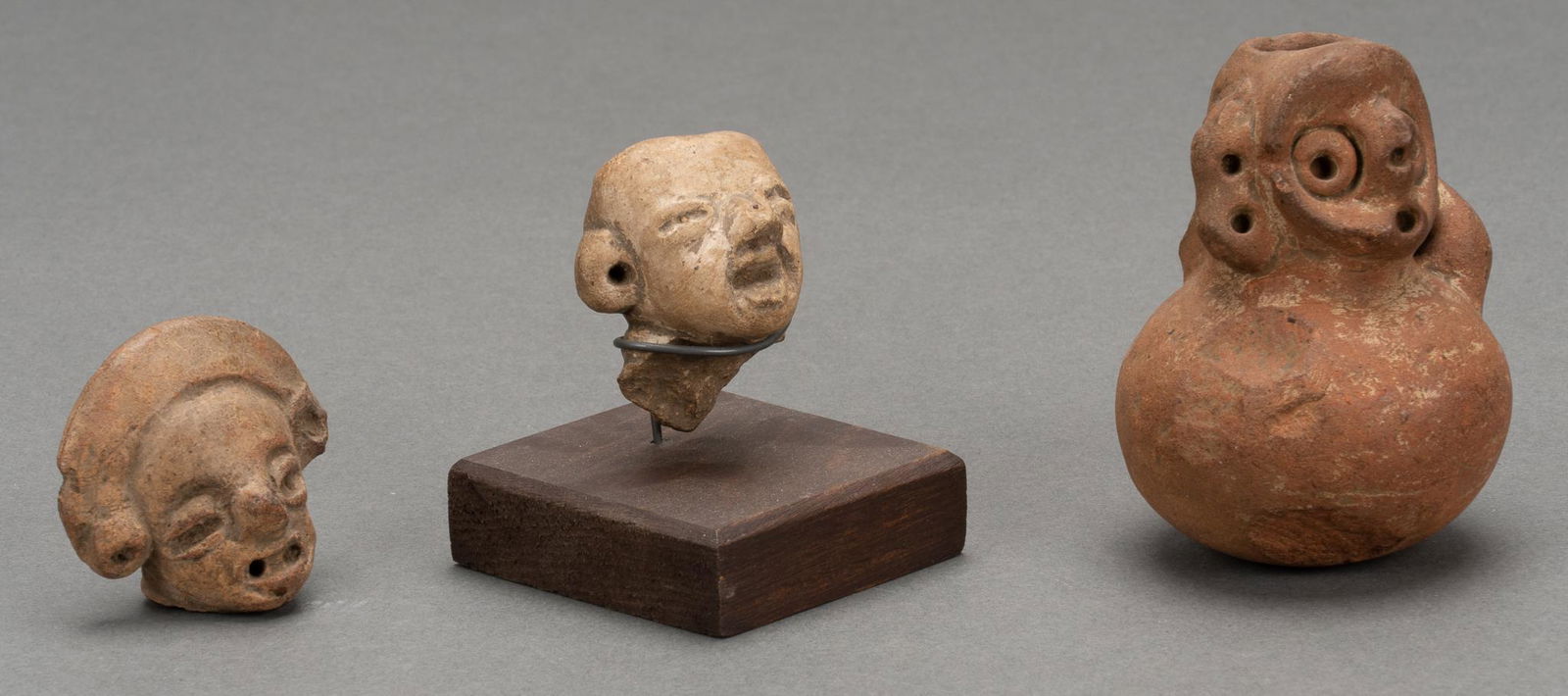 Three Mesoamerican Style Clay Figures (1 of 5)