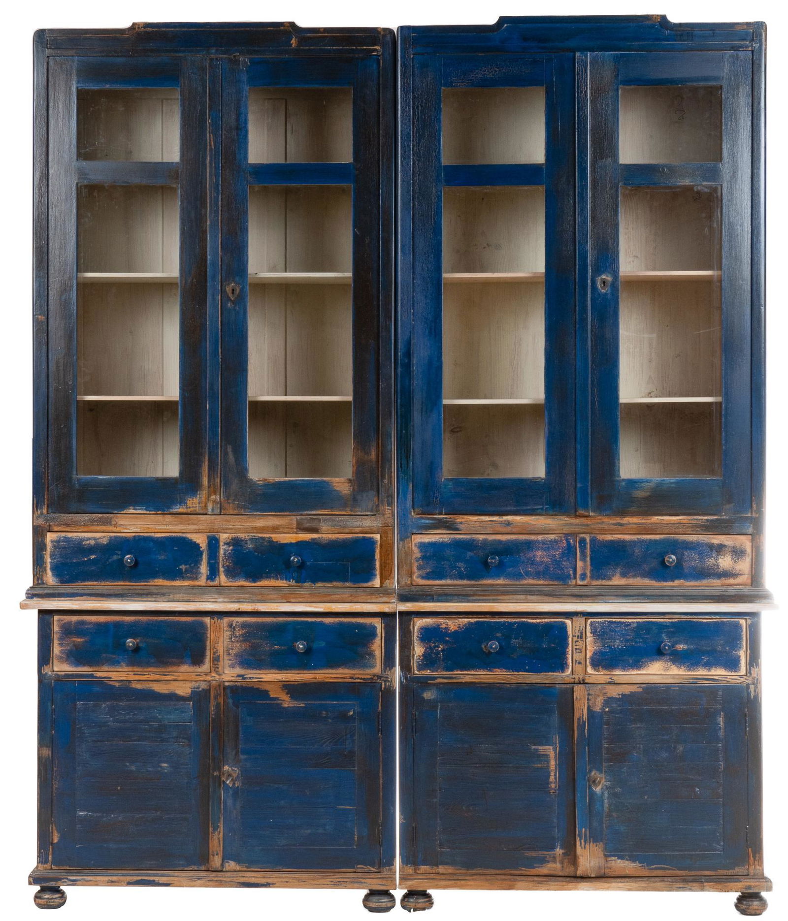 Rustic Painted Library Bookcase (1 of 3)