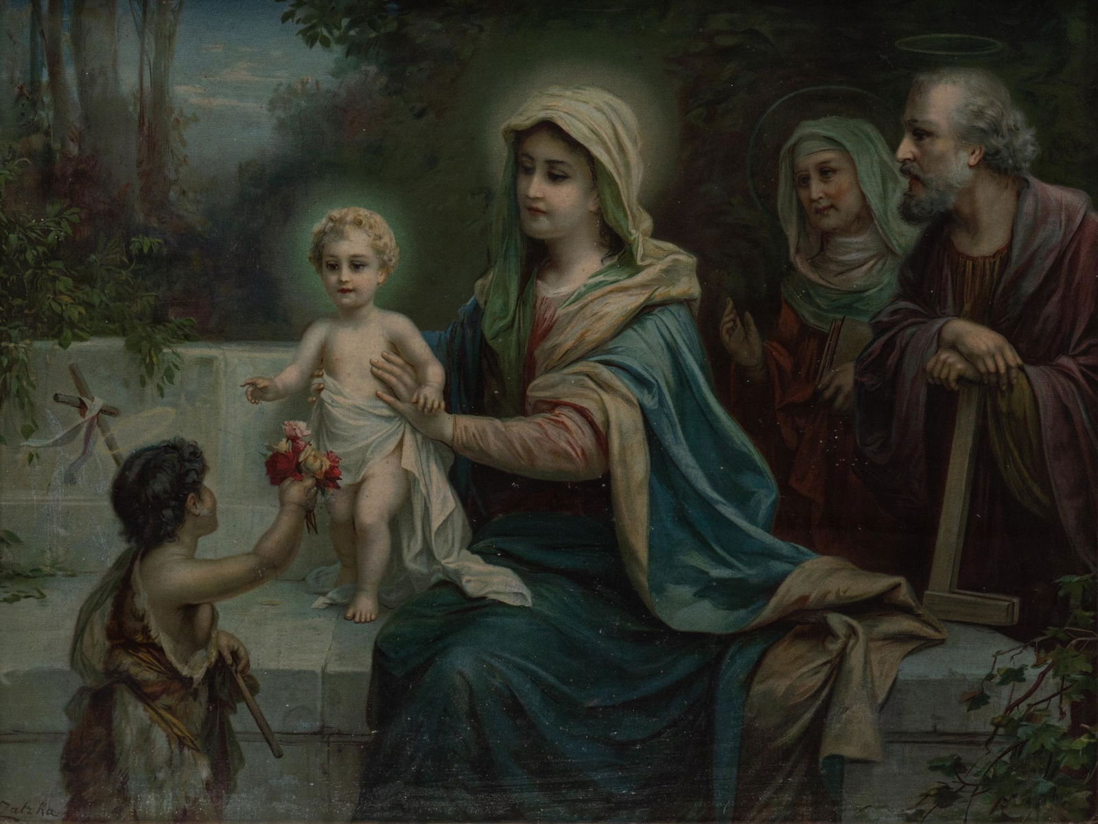 Religious Scene, Christ and John the Baptist (1 of 4)