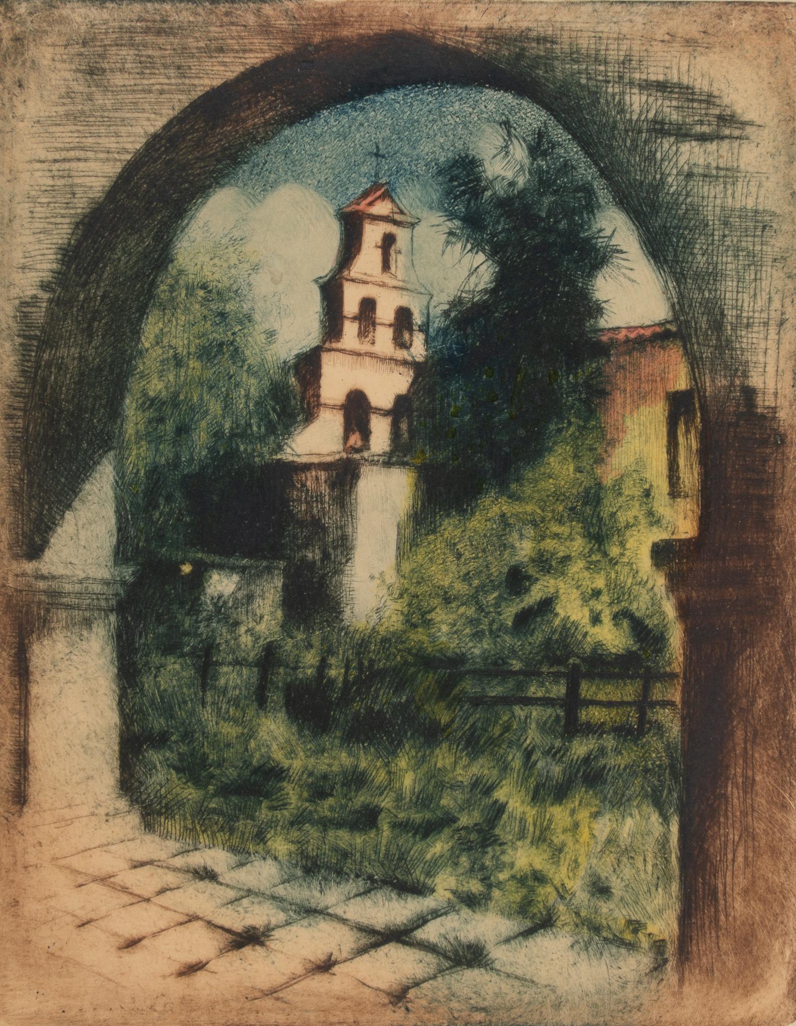 Josef Pierre Nuyttens, "San Diego de Alcala Mission", 1943 (1 of 4)
