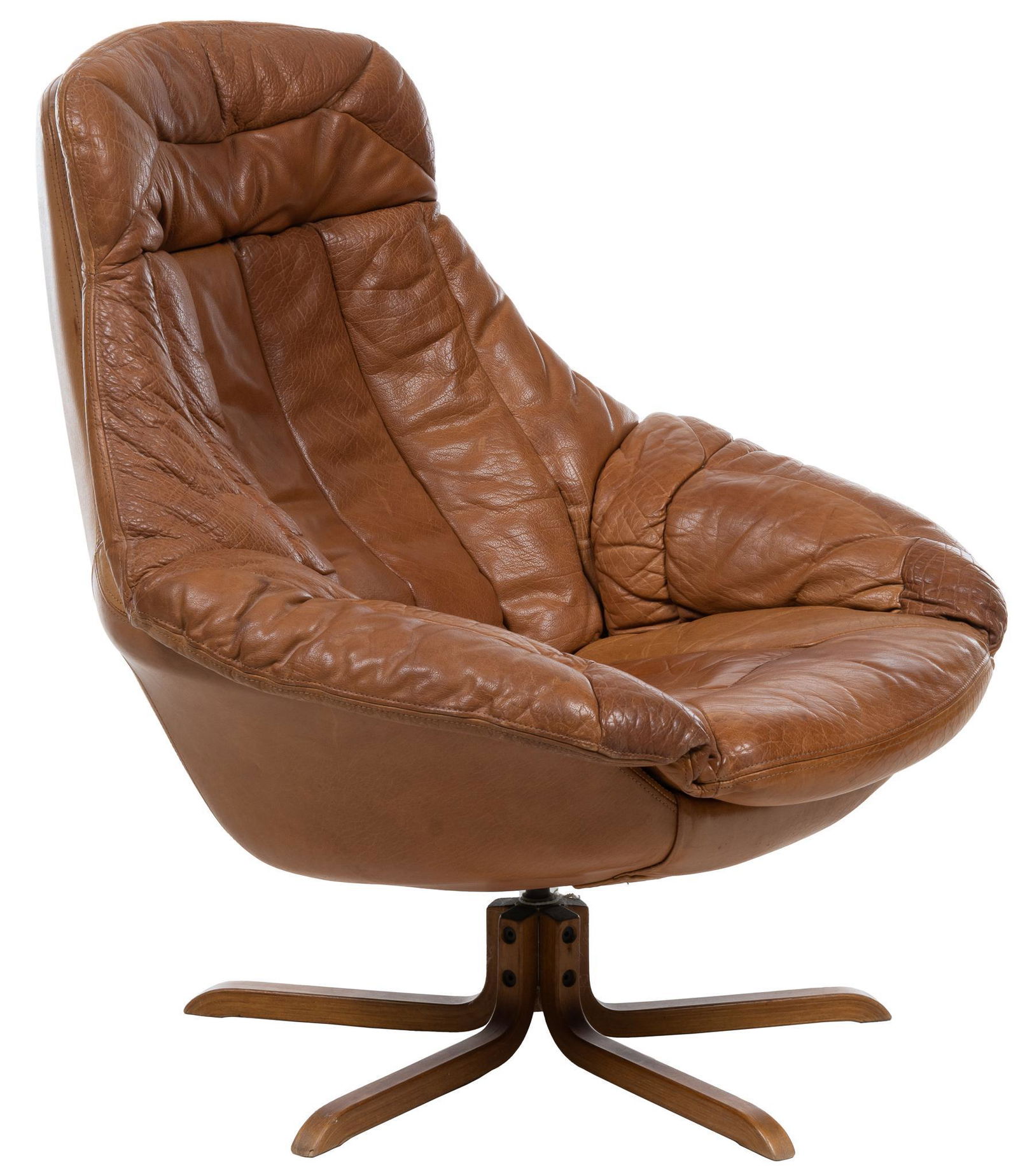 Mid-Century Leather Arm Chair (1 of 4)