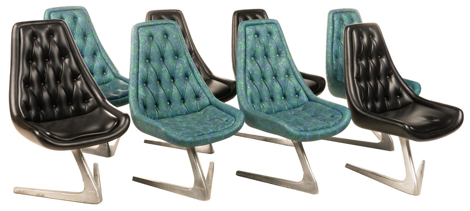 Set of (8) Mid-Century Chromecraft Sculpta "Star Trek" Chairs (1 of 4)