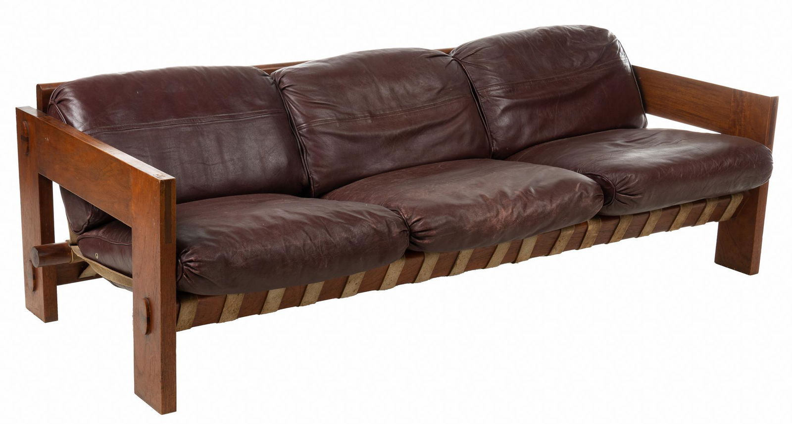 Att. Sergio Rodrigues (1927-2014, BRA), Brown Leather Sofa (1 of 4)