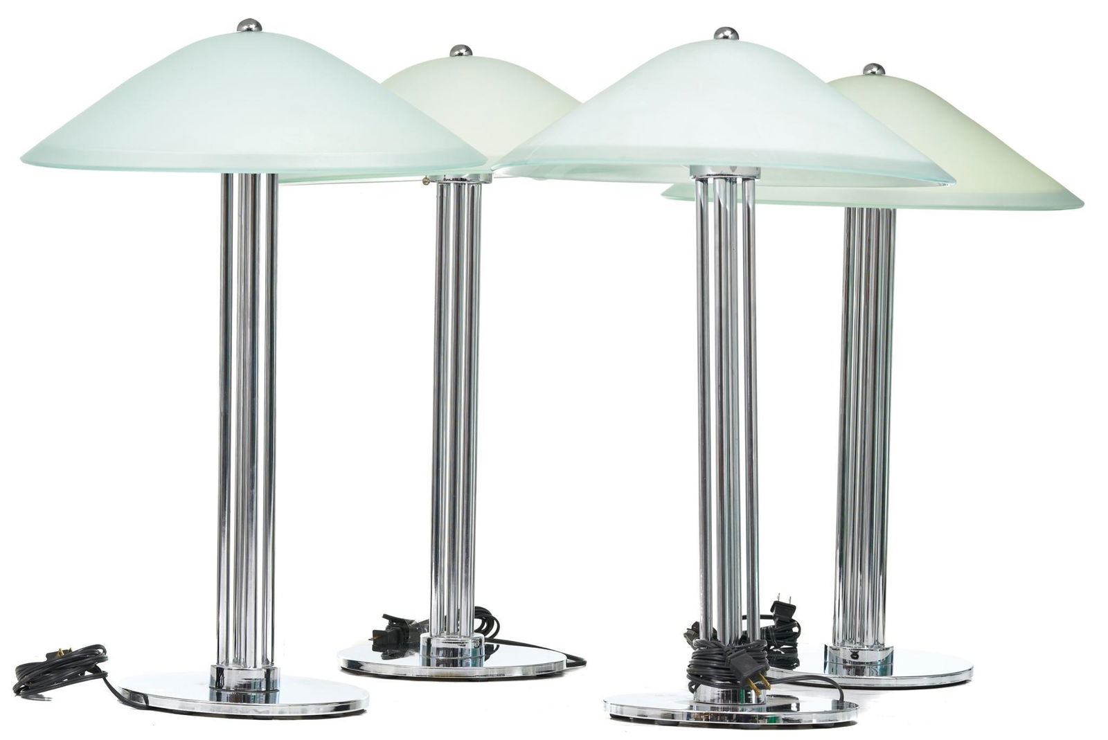 Set of (4) Mid-Century Modern Chrome Lamps (1 of 4)