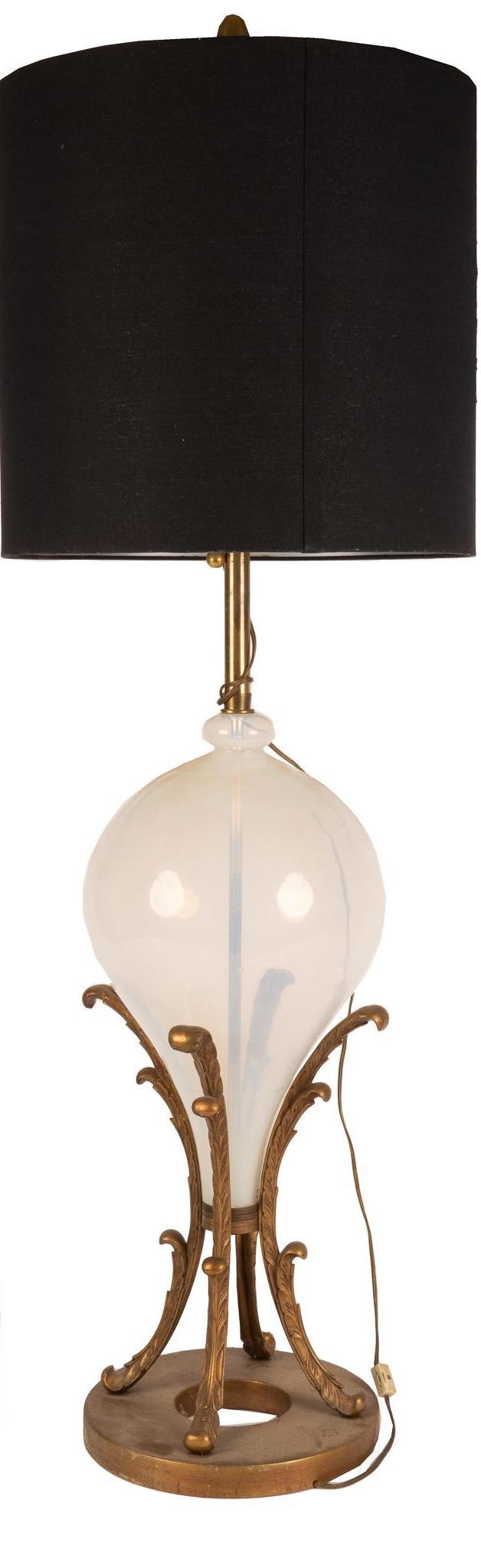 Hollywood Regency Style Opalescent Glass Floor Lamp (1 of 5)