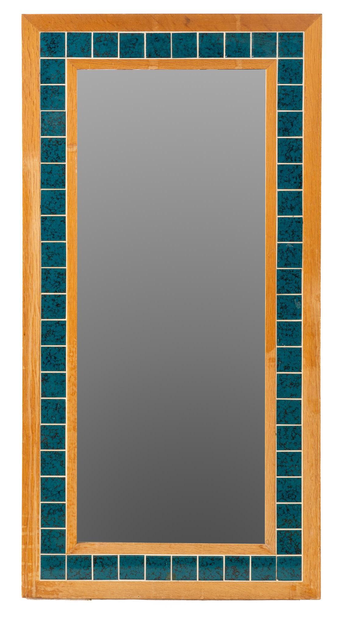 Danish Mid-Century Tile Wall Mirror (1 of 3)